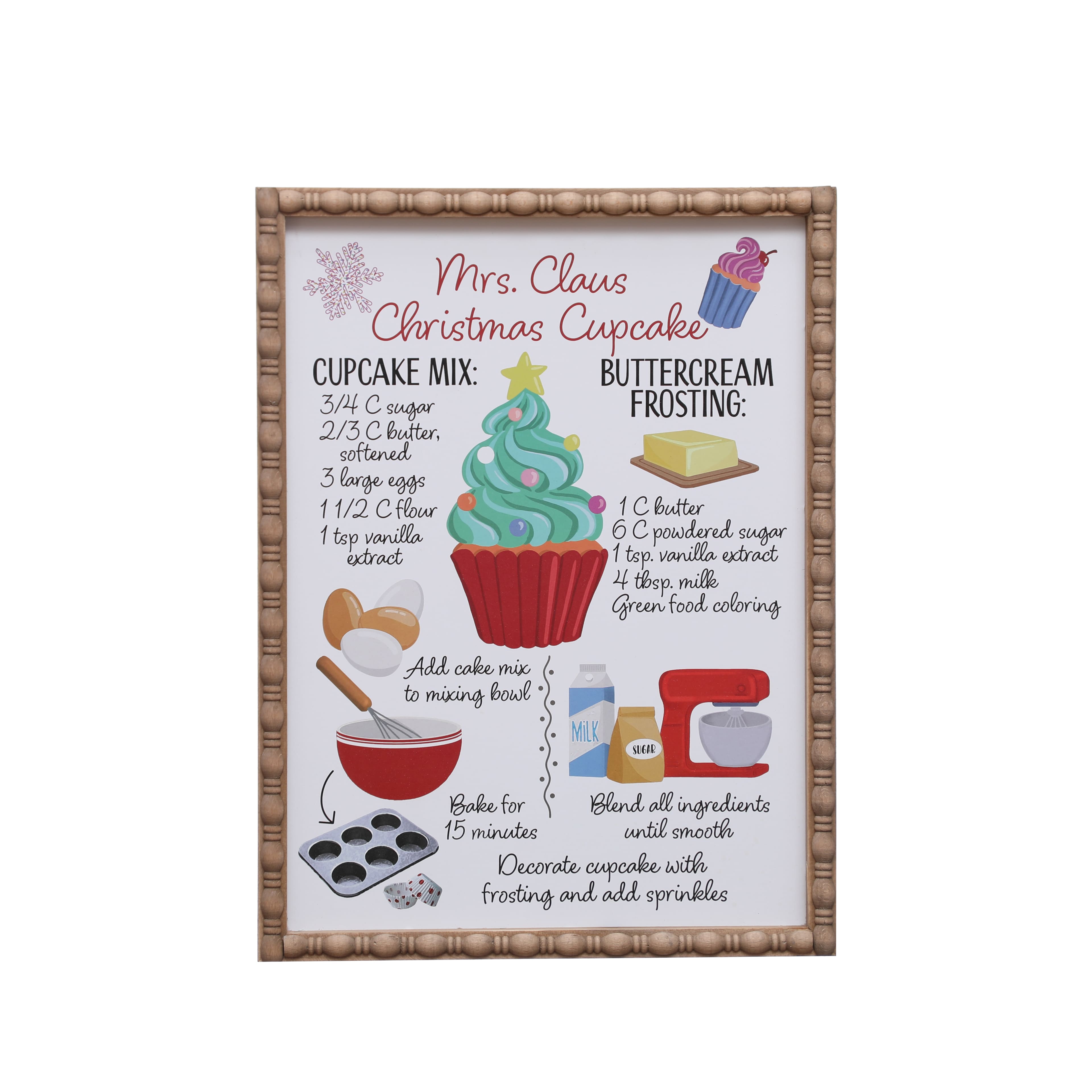 Sprinkle Shop Cupcake Recipes Wood Wall D&#xE9;cor by Ashland&#xAE;