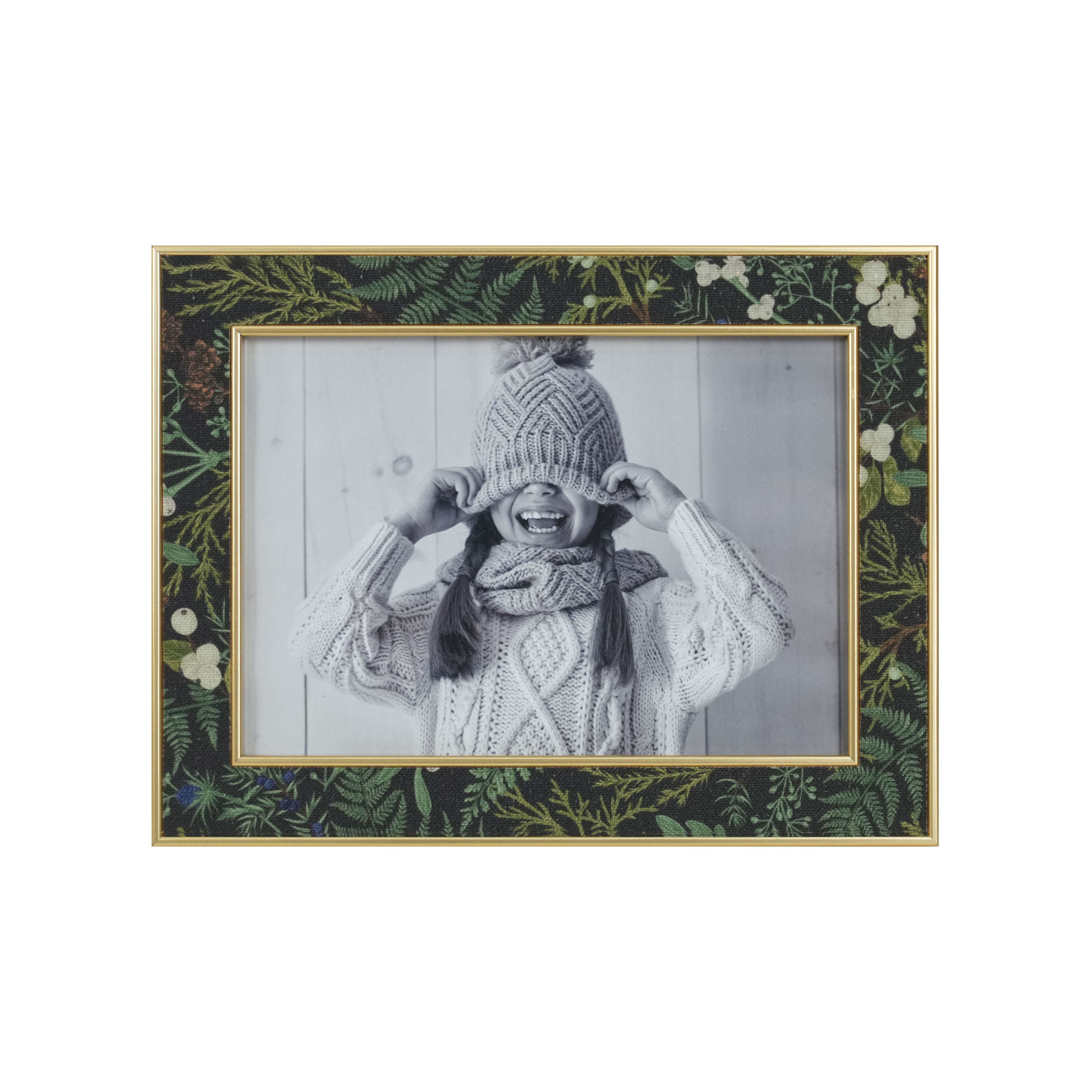 5" x 7" Holiday Pattern with Gold Edges Plastic Frame by Studio Décor