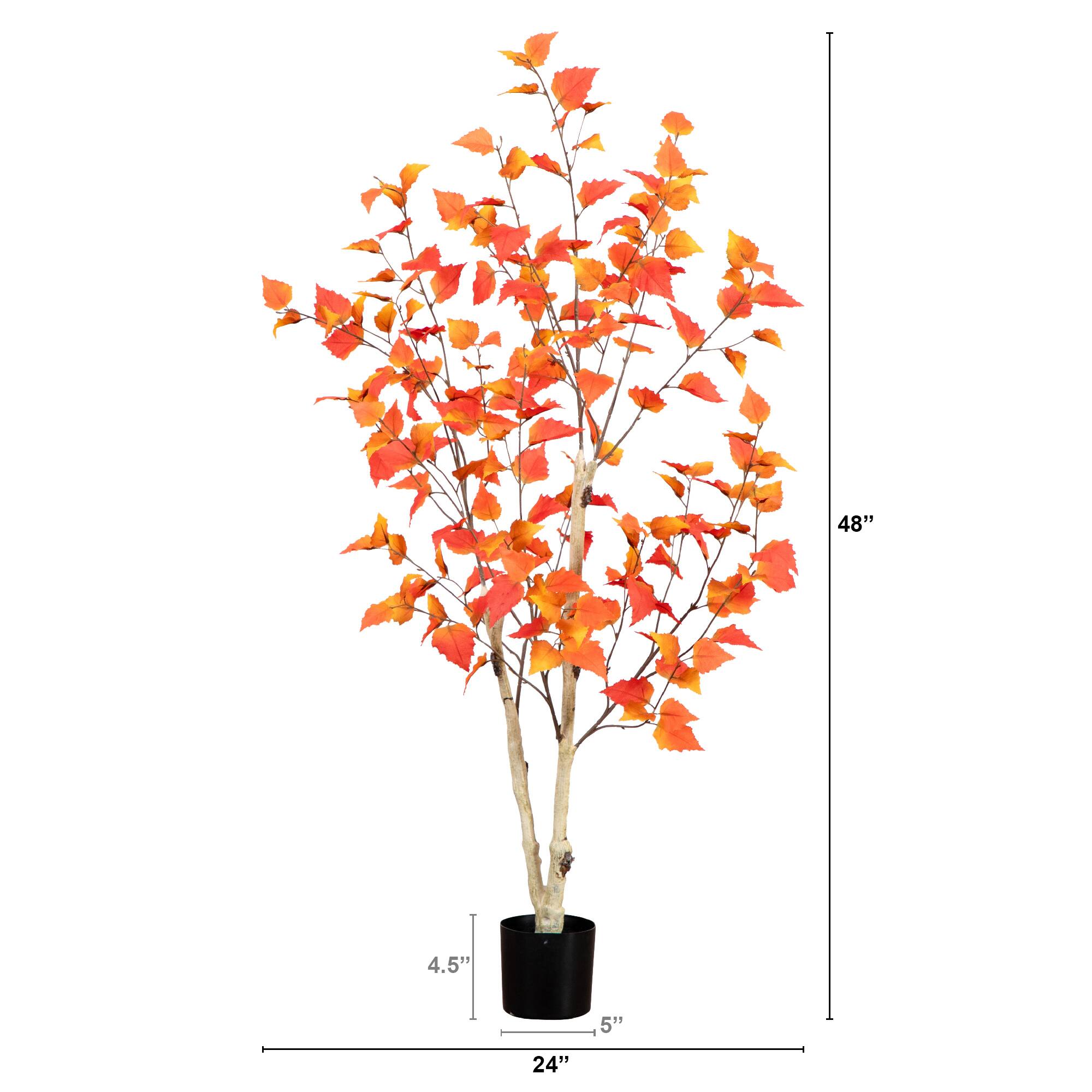 4ft. Potted Artificial Autumn Birch Tree