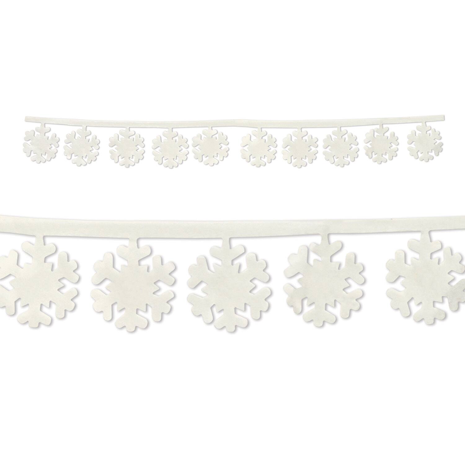 Beistle 3.9ft. Snowflake Fabric Garlands, 4ct.