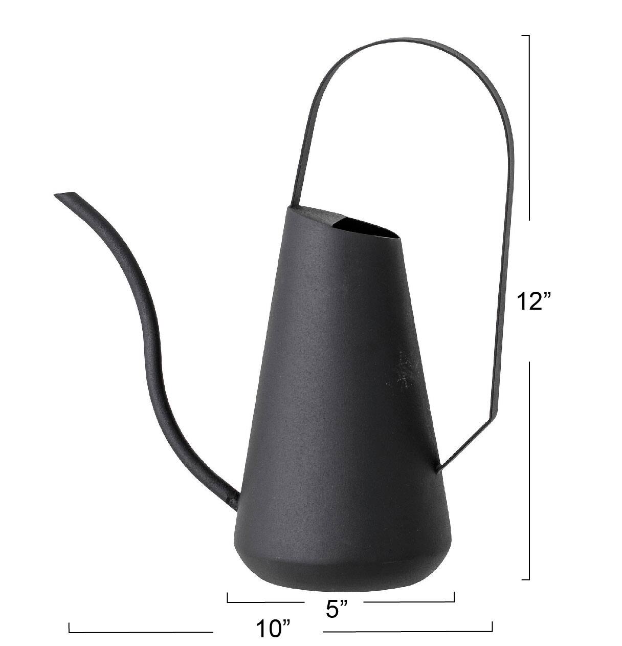 Hello Honey&#xAE; 12&#x22; Black Metal Watering Can
