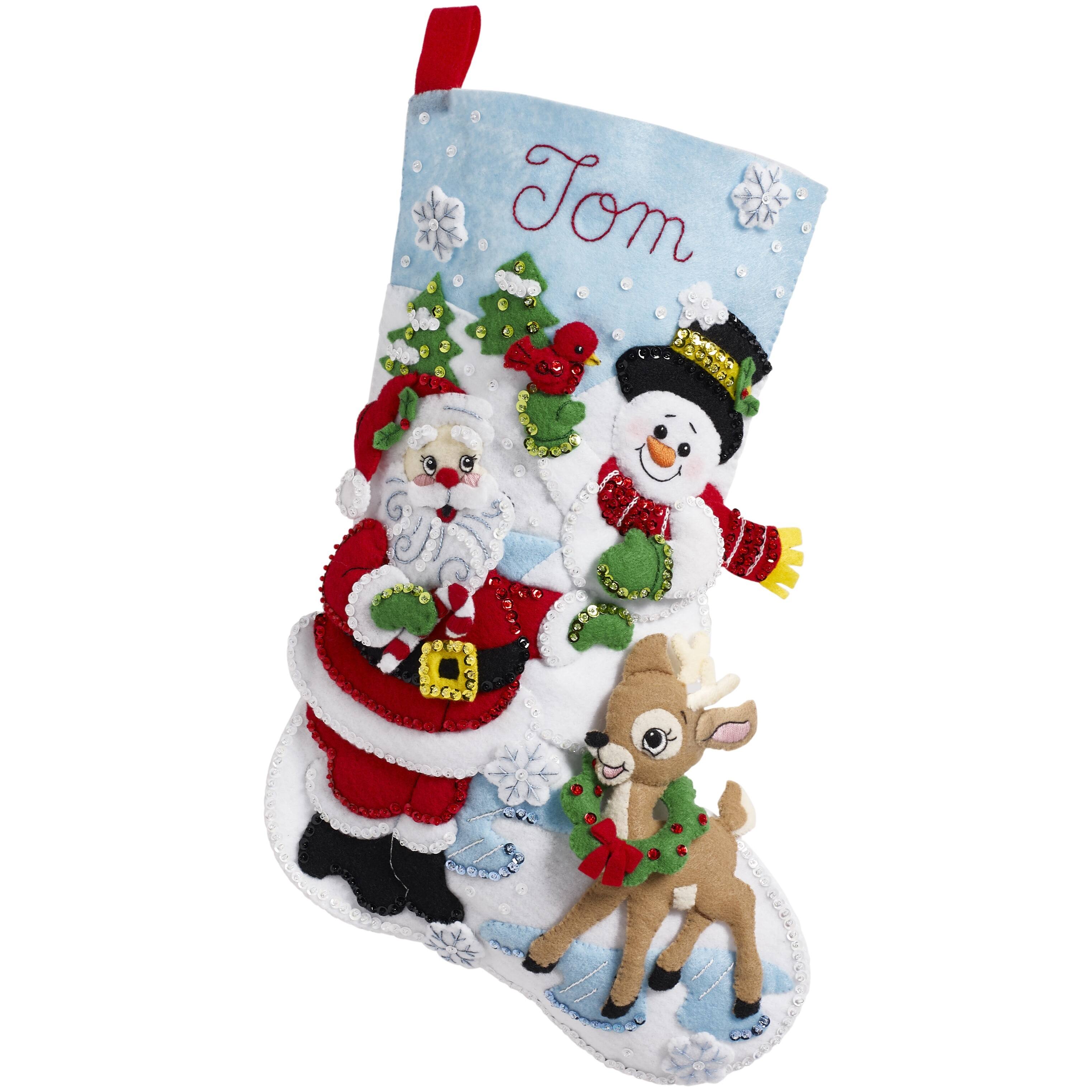 Bucilla Santa's Gathering Felt Stocking Kit