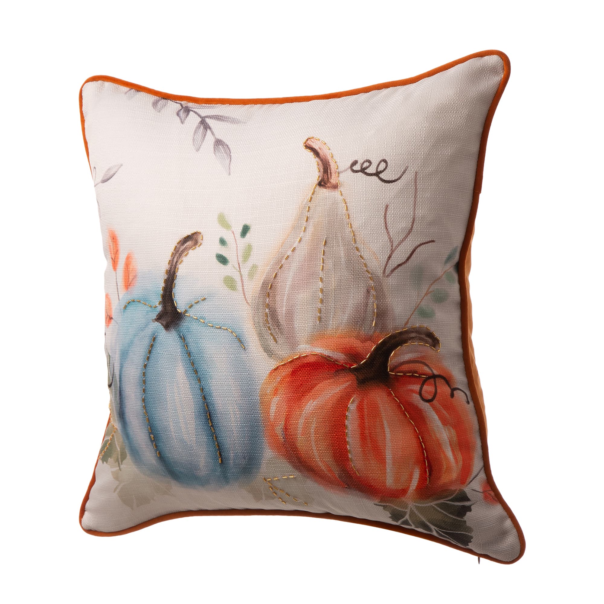 Glitzhome® Faux Burlap Pumpkin Pillow Cover
