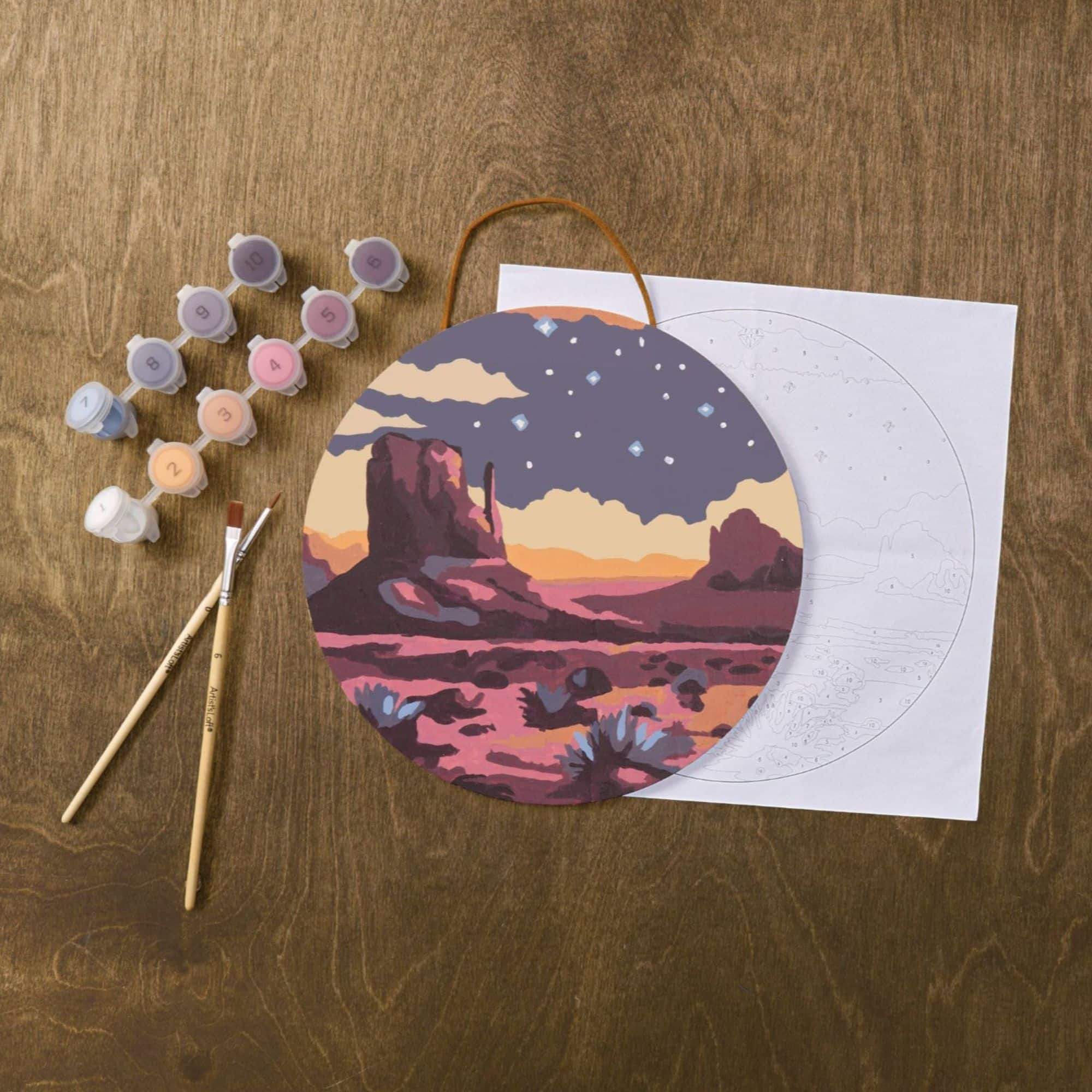 Desert Night Paint-by-Number Plywood Surface Kit by Artist's Loft®