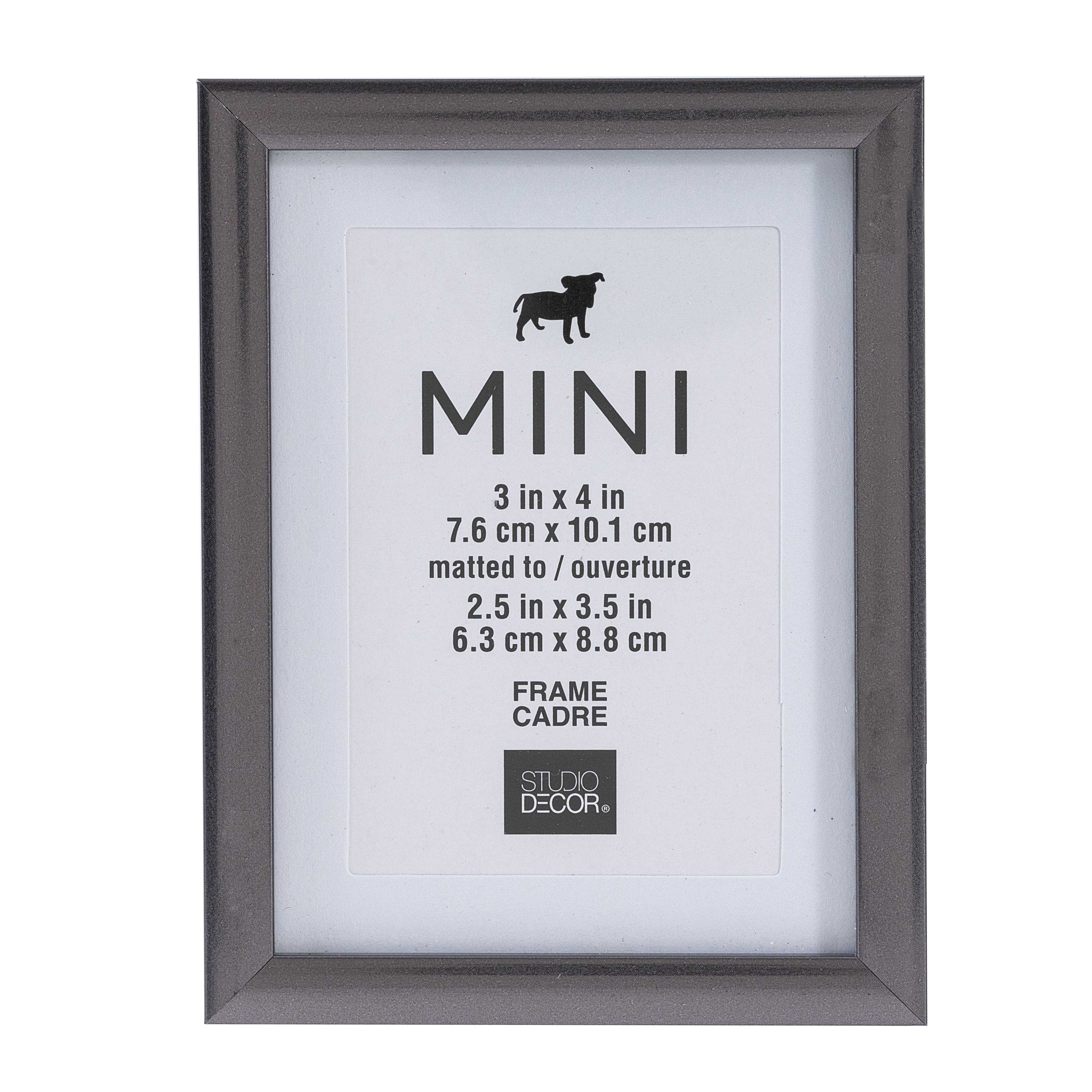 24 Pack: Mini Gunmetal Frame with Mat by Studio Décor®