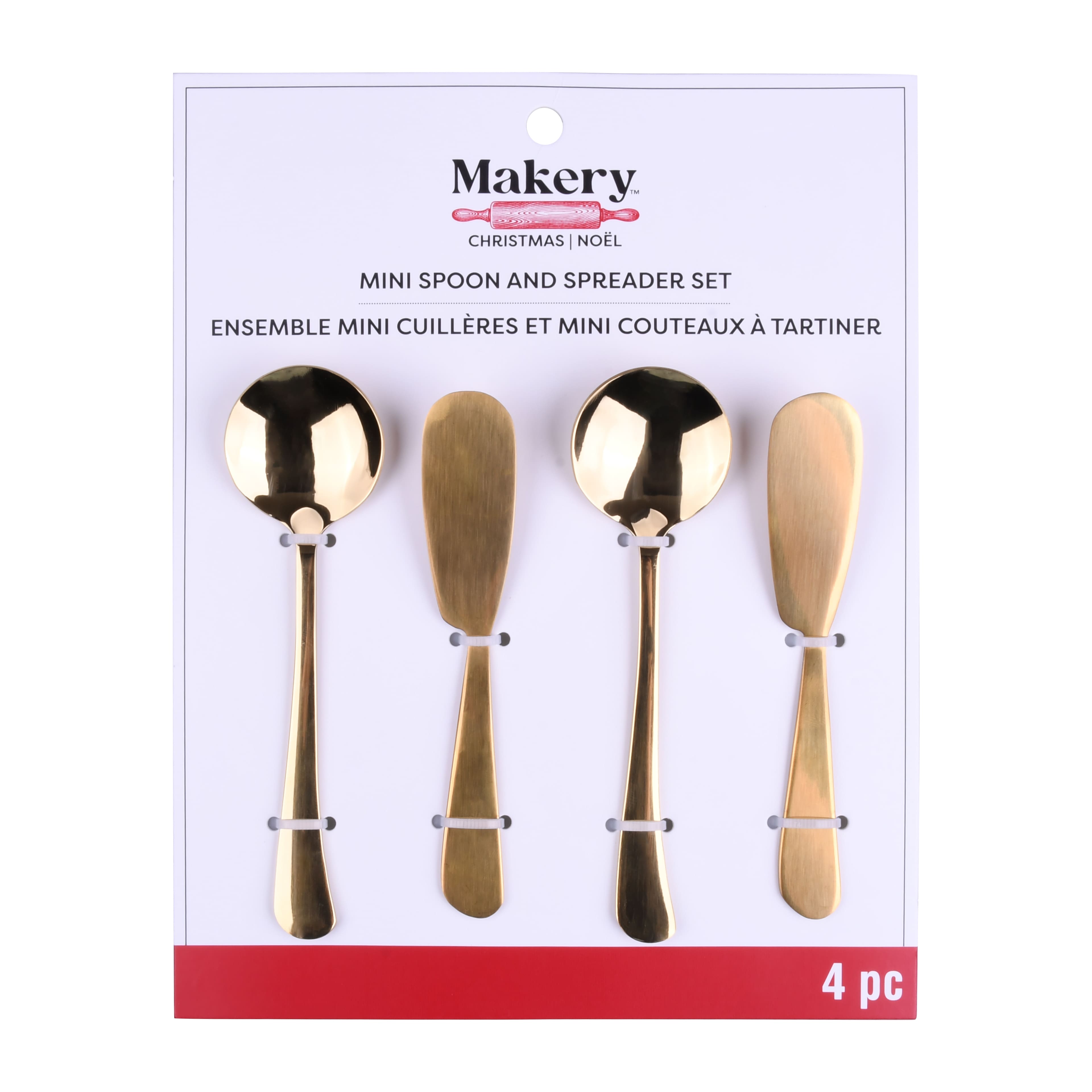 Mini Gold Spoon &#x26; Spreader Set by Makery&#x2122;