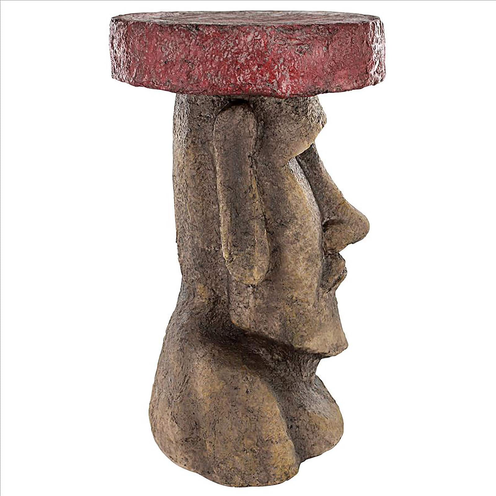 Design Toscano 20.5&#x22; Easter Island Polynesian Moai Sculptural Side Table