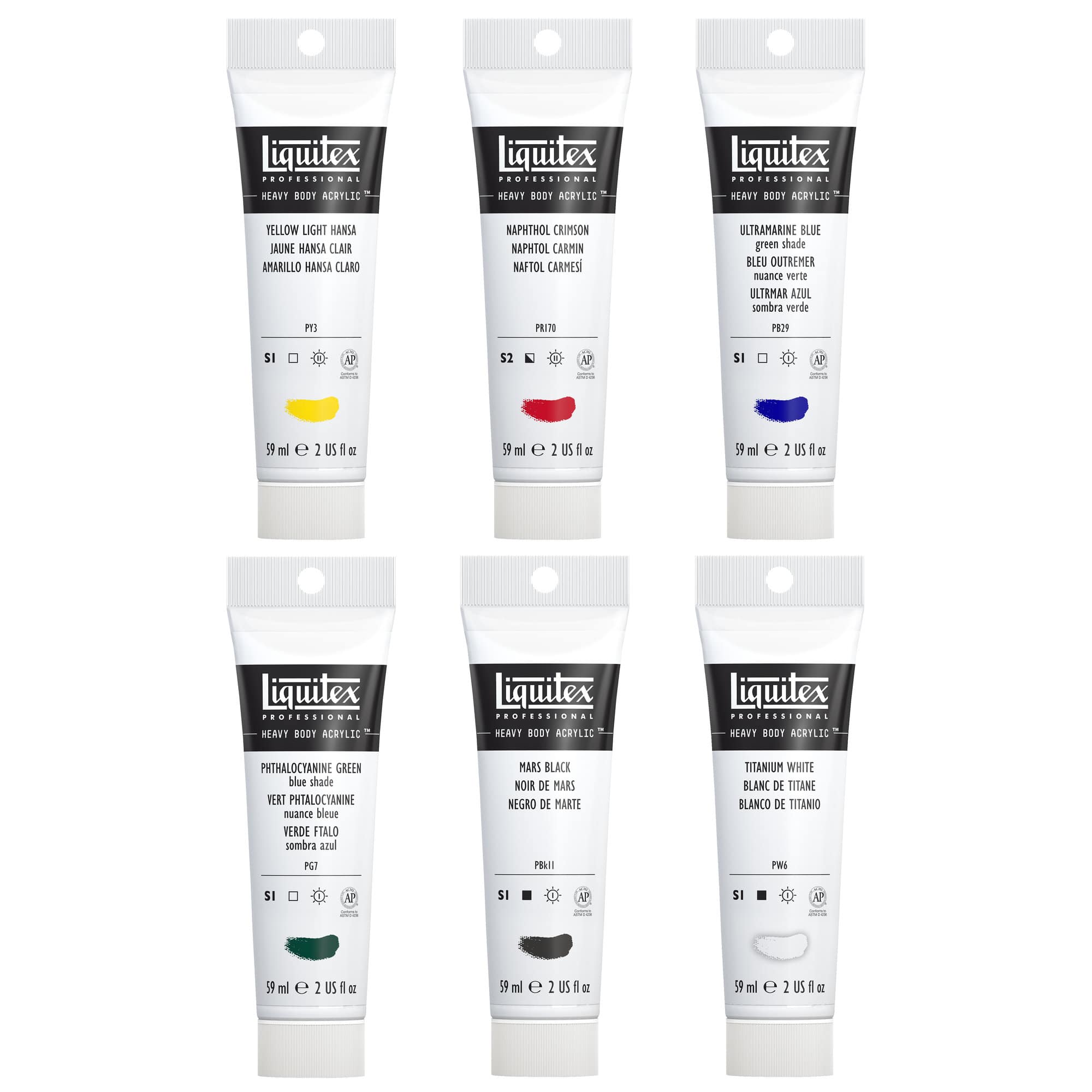 6 Packs: 6 ct. (36 total) Liquitex® Heavy Body Acrylic™ Classics Paint Set
