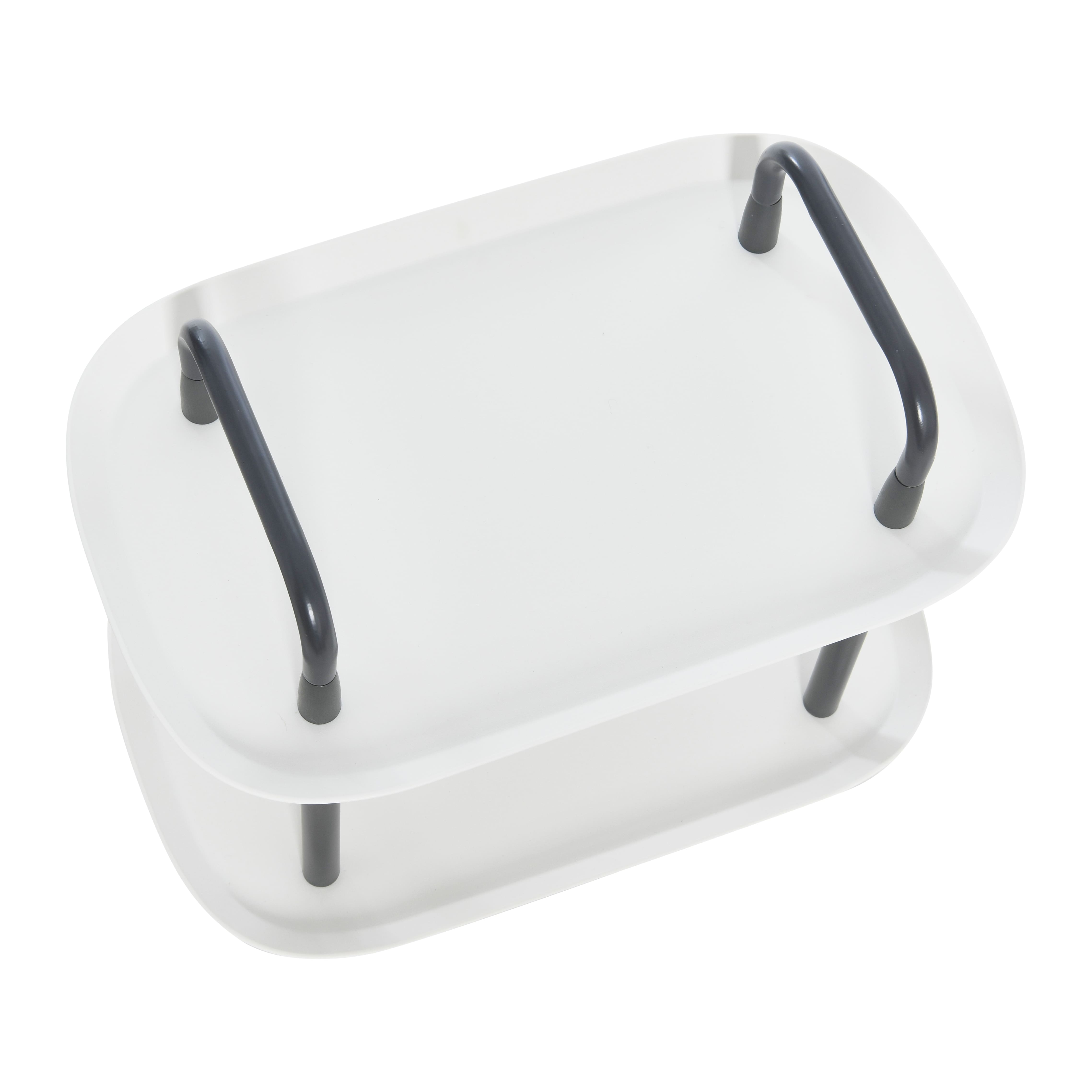 Hello Honey® Main + Mesa™ 2-Tier Modern Plastic and Metal Trolley