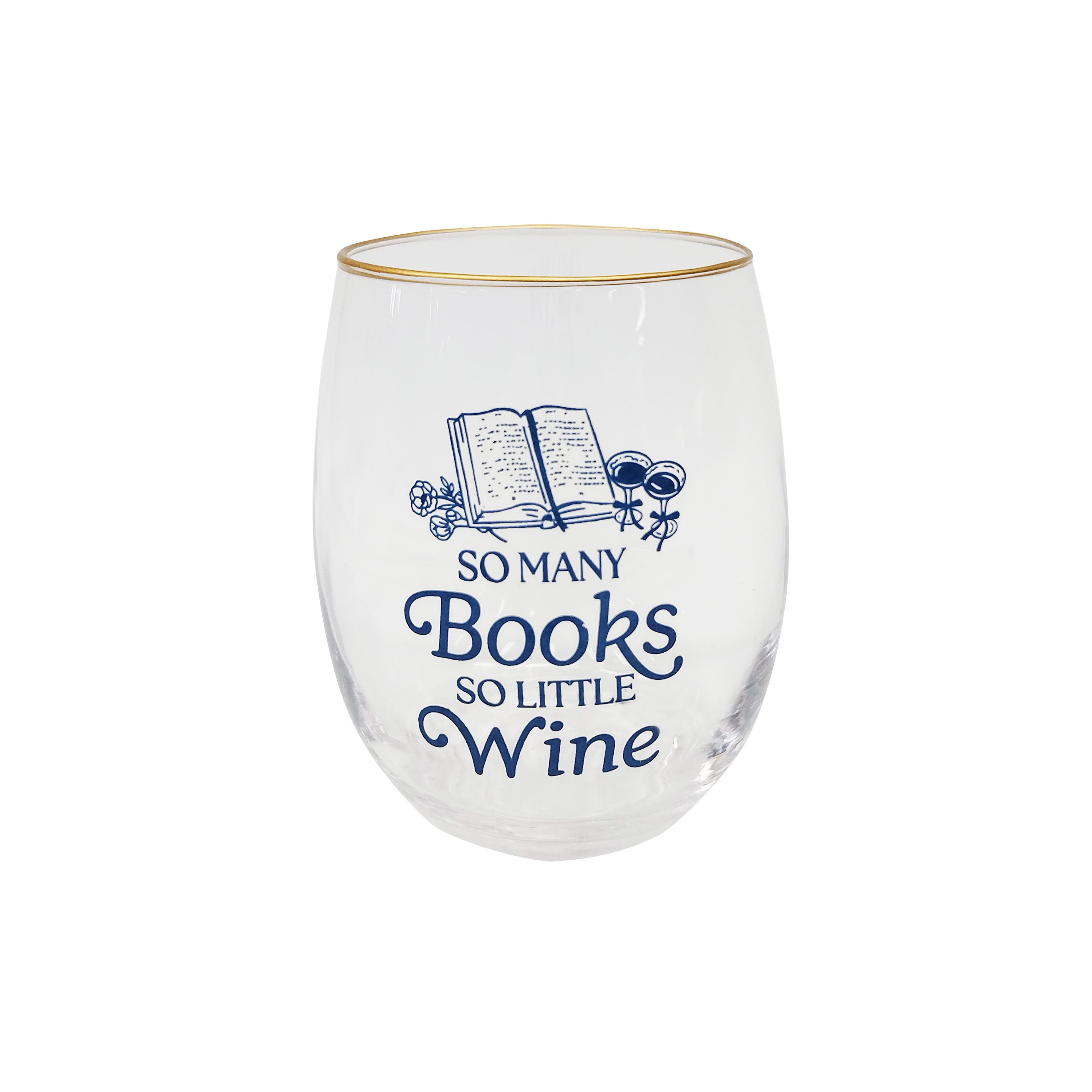 19oz. So Many Books Stemless Wine Glass by Ashland®