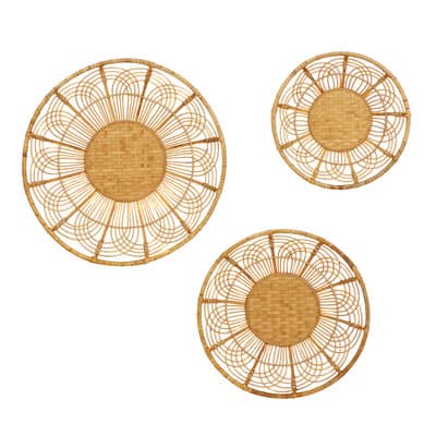 Set of 3 Brown Metal Boho Style Wall Decor 24", 20", 16" | Michaels