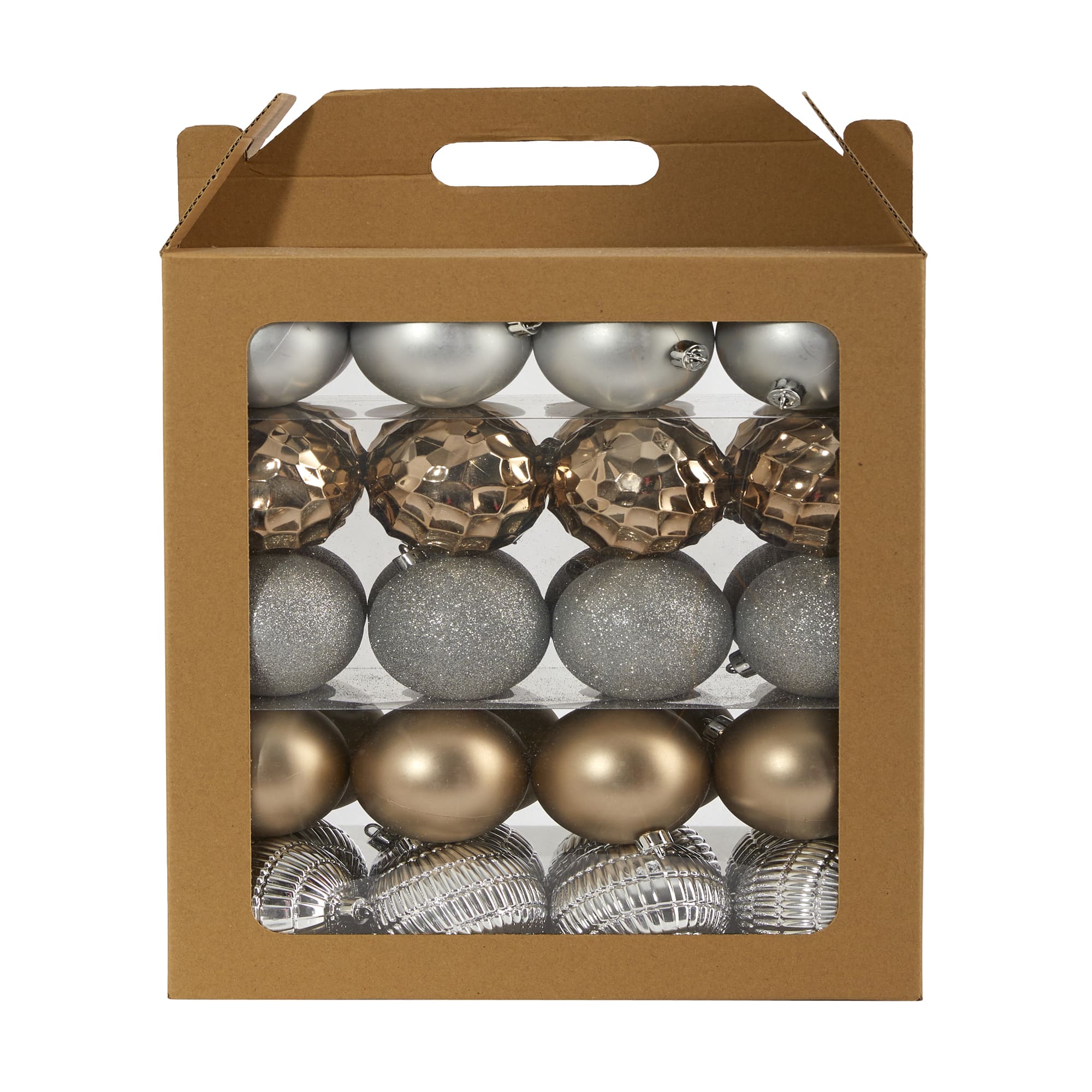 40ct. 3" Gold & Silver Shatterproof Ball Ornaments