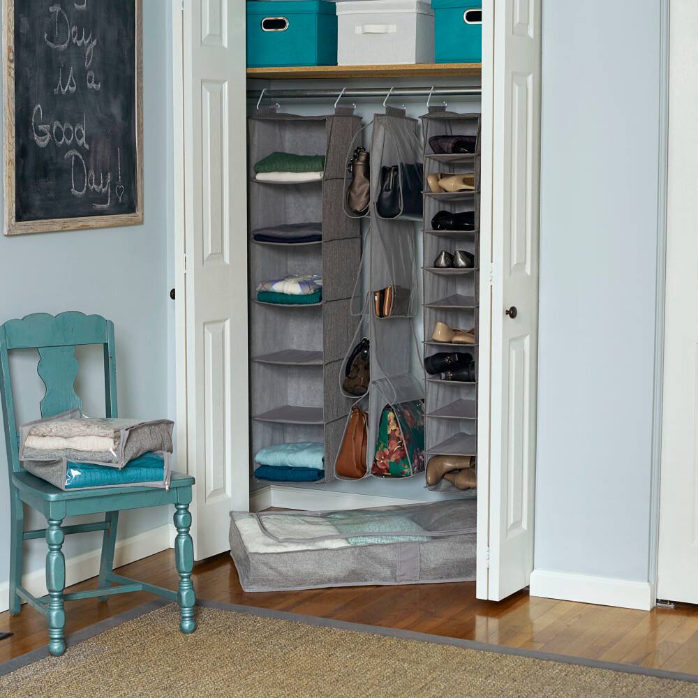 Household Essentials 10-Shelf Wide Hanging Shoe Organizer