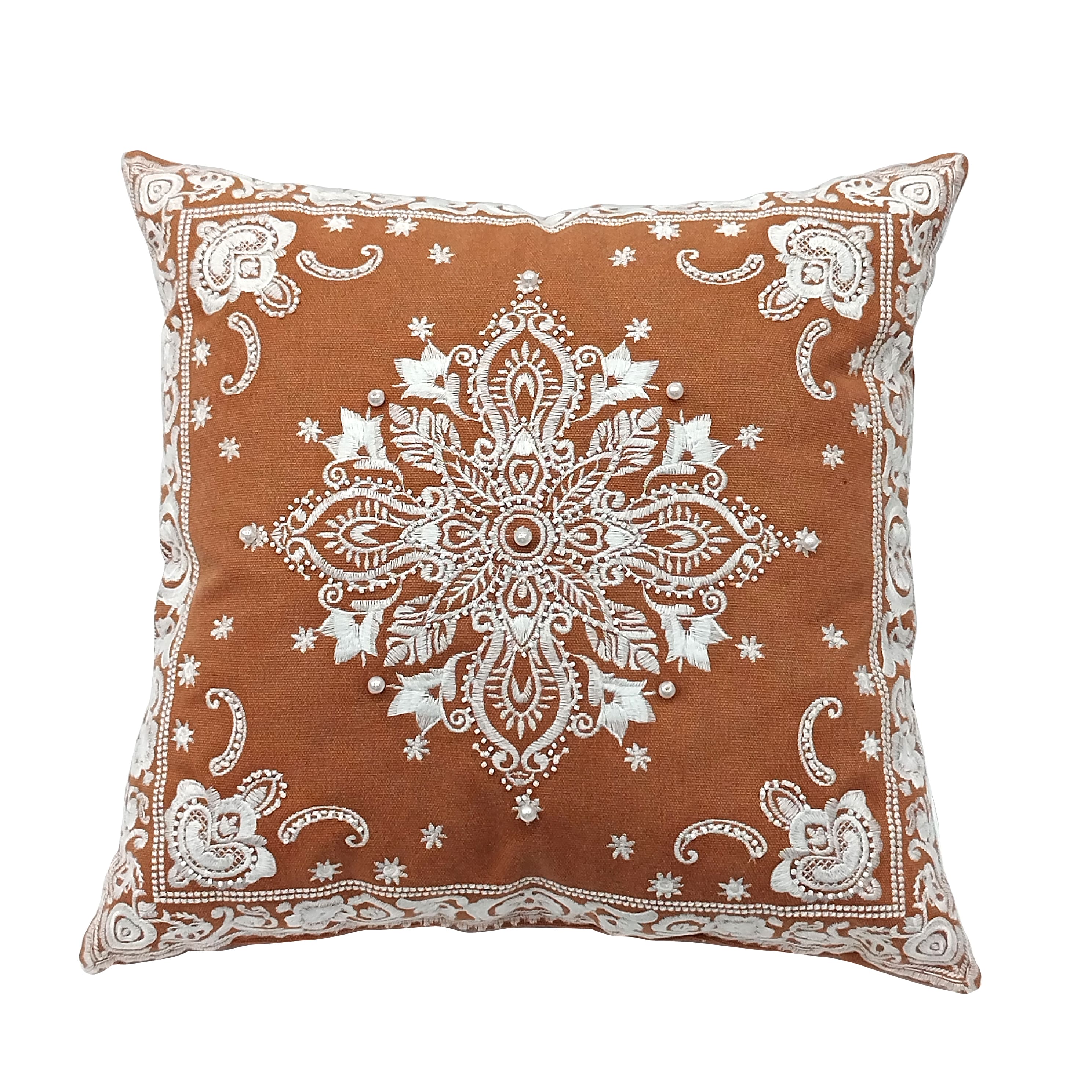 17.5" Terra Cotta Bandana Pillow by Ashland®