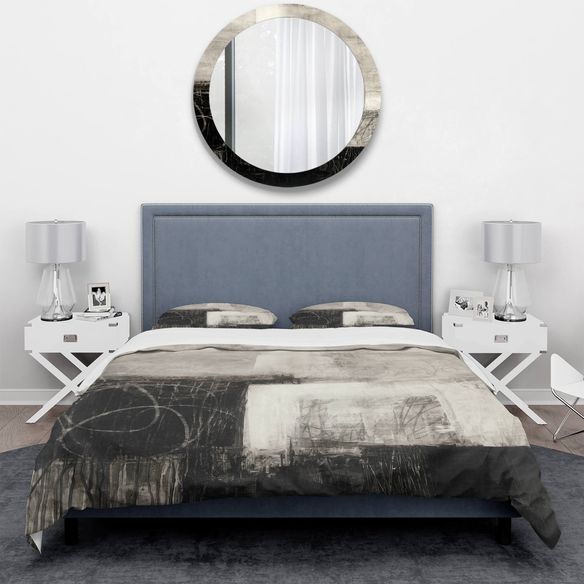 Designart 'A Geometric Day II' Geometric Bedding Set