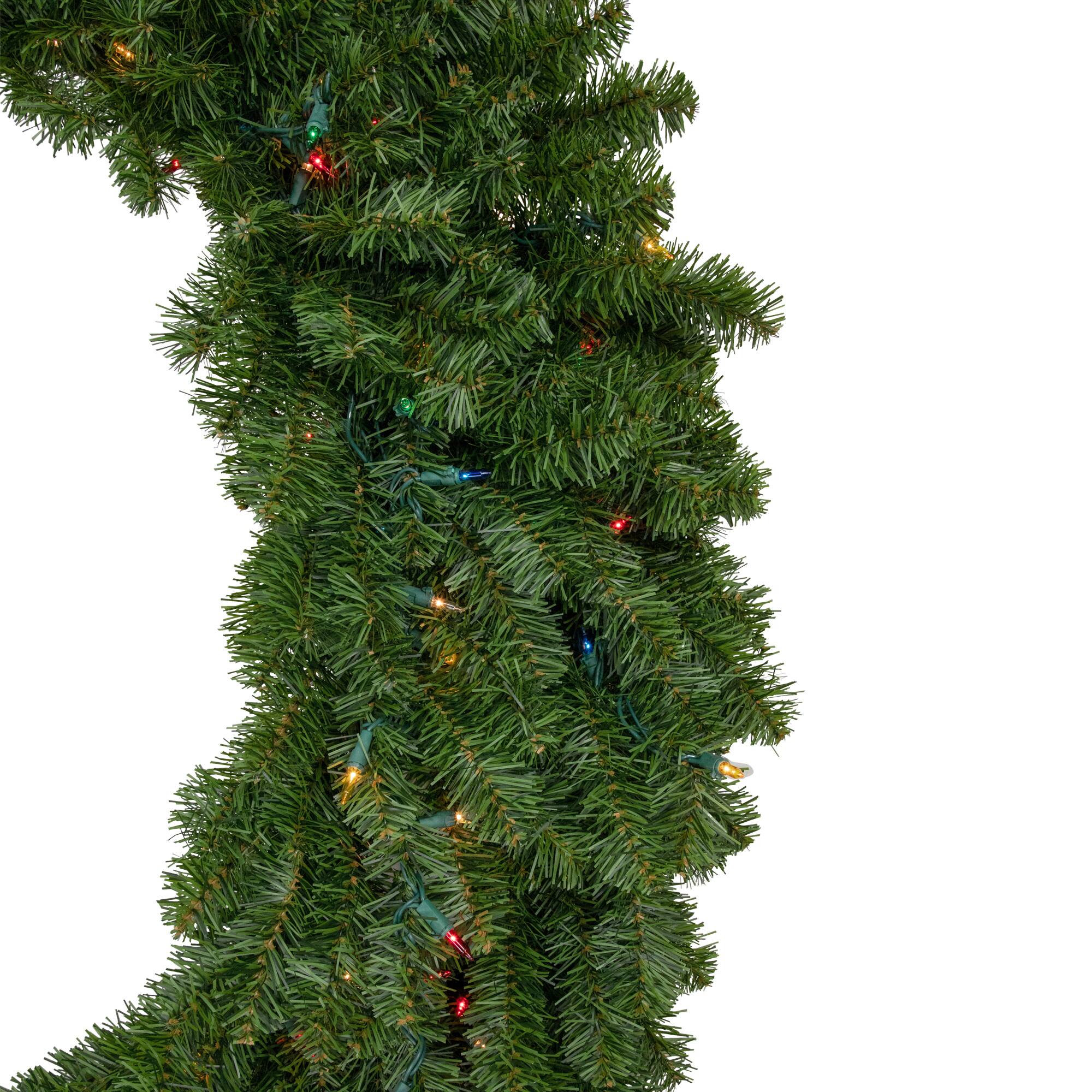 4ft. Pre-Lit Canadian Pine Artificial Christmas Wreath