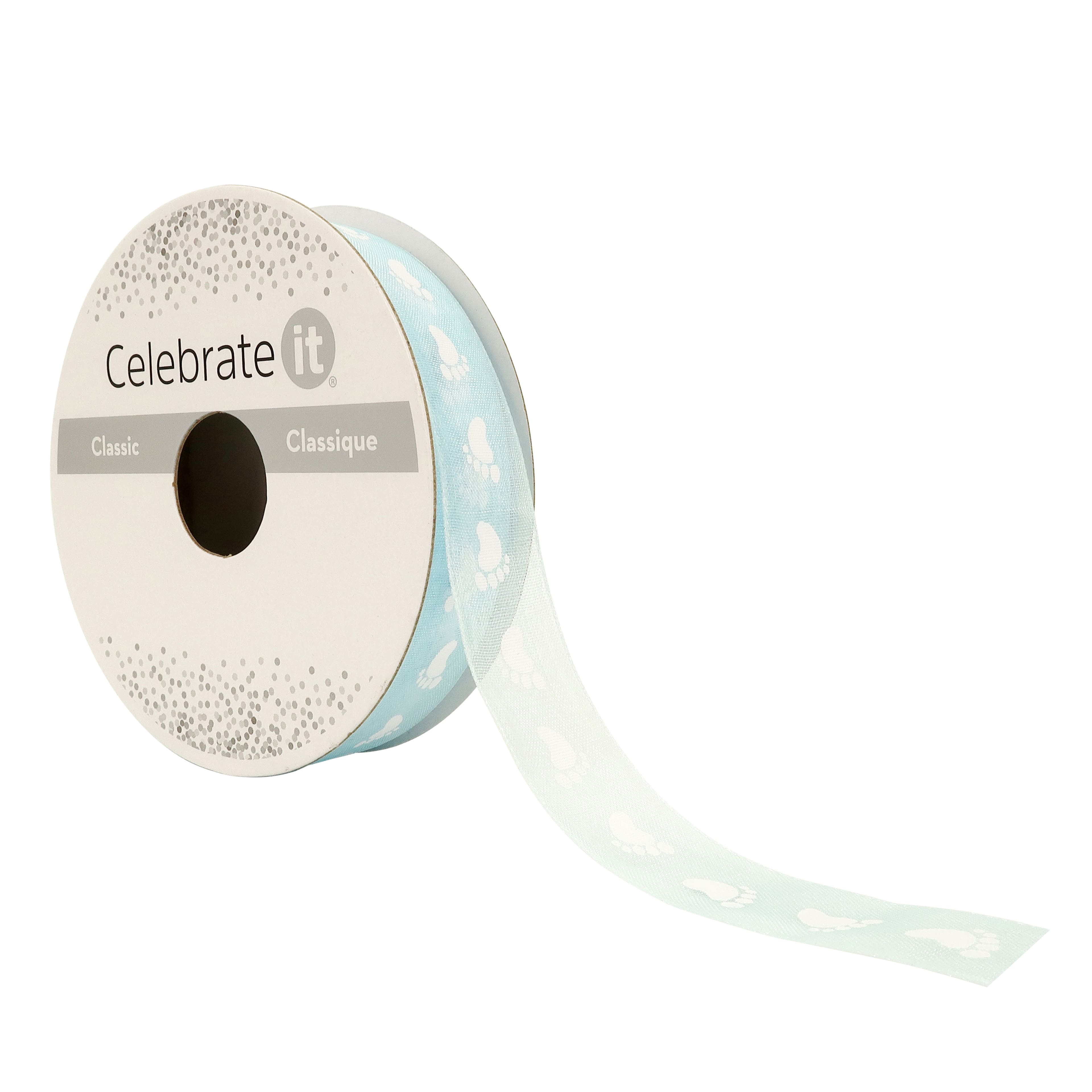 12 Pack: 5/8" x 7yd. Sheer Baby Foot Ribbon by Celebrate It®