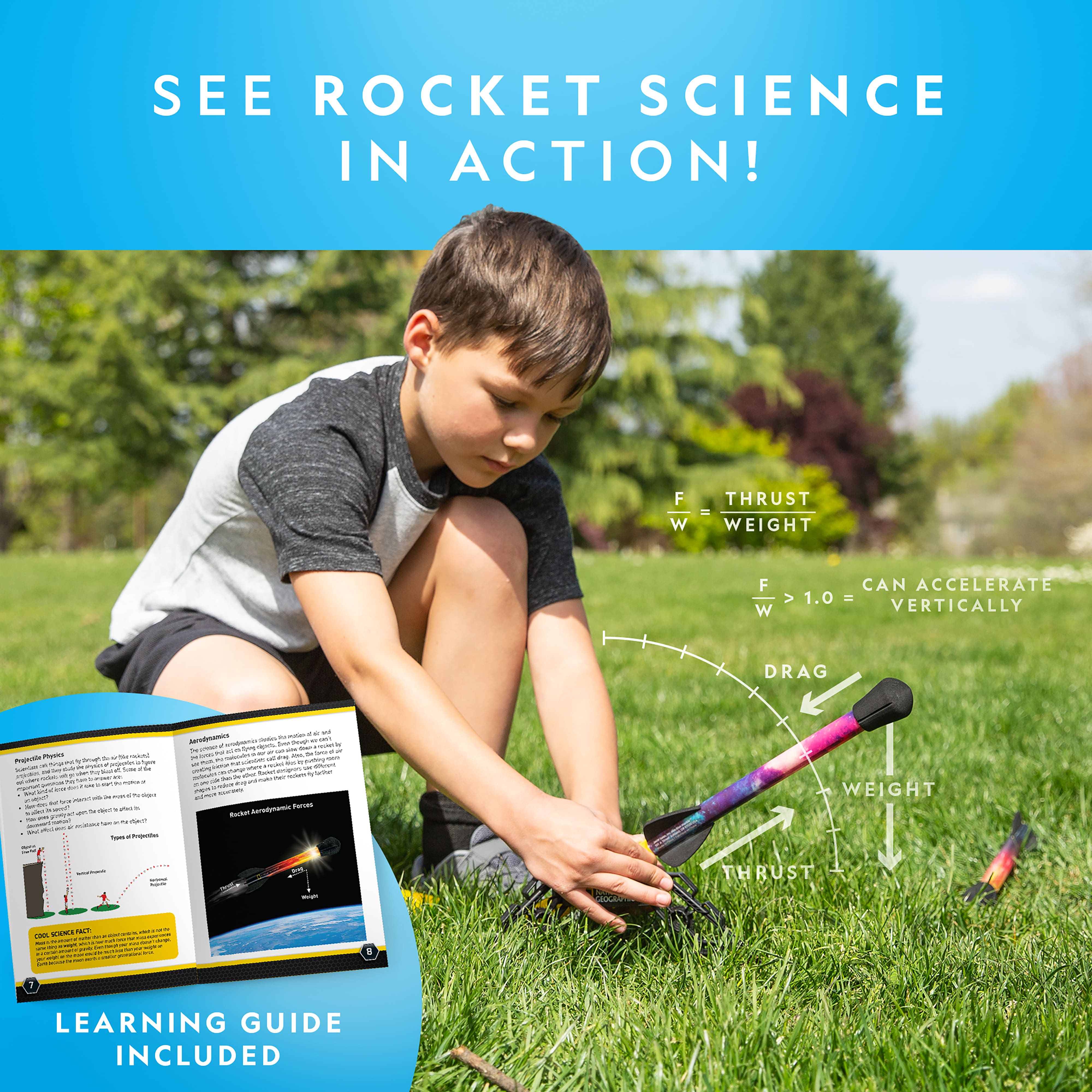 National Geographic&#x2122; Light-Up Air Rockets Activity Set