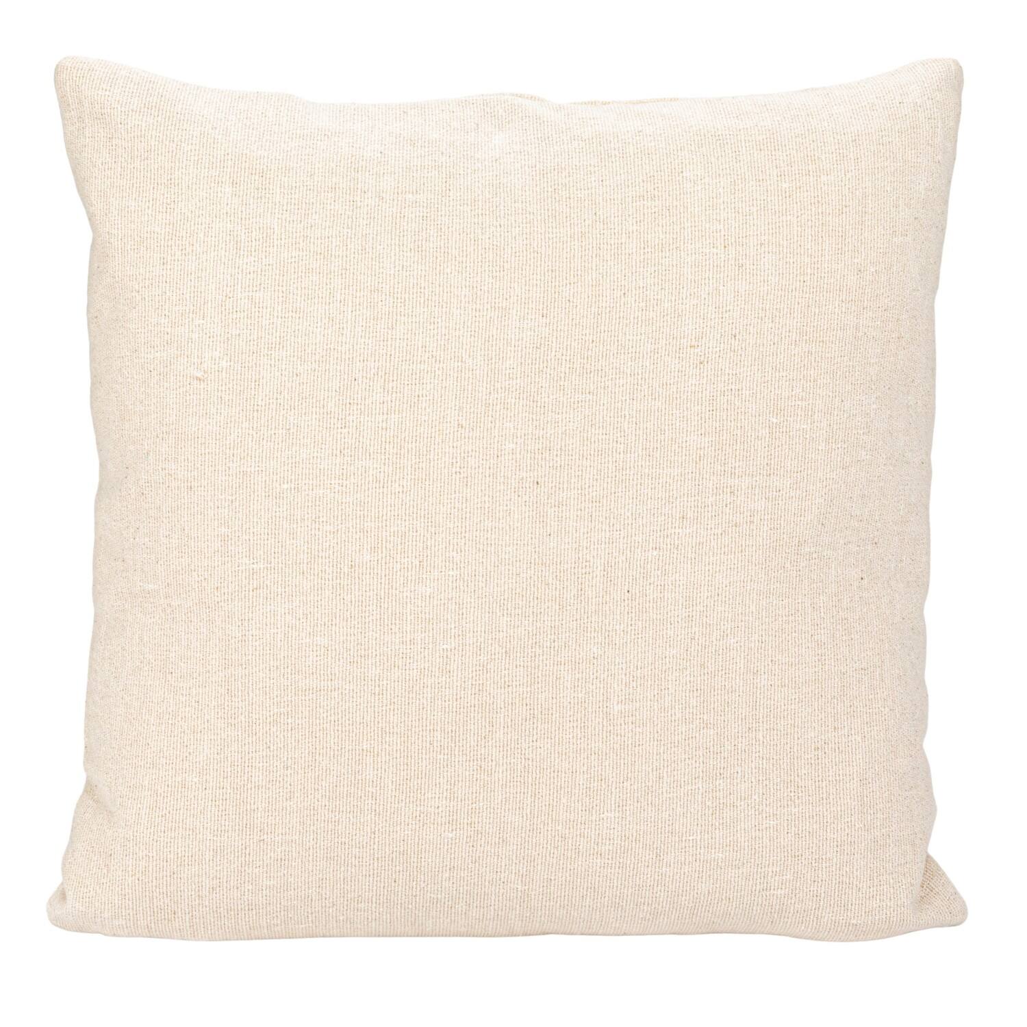 Hello Honey® 20" Natural Patchwork Seashell Cotton & Linen Pillow