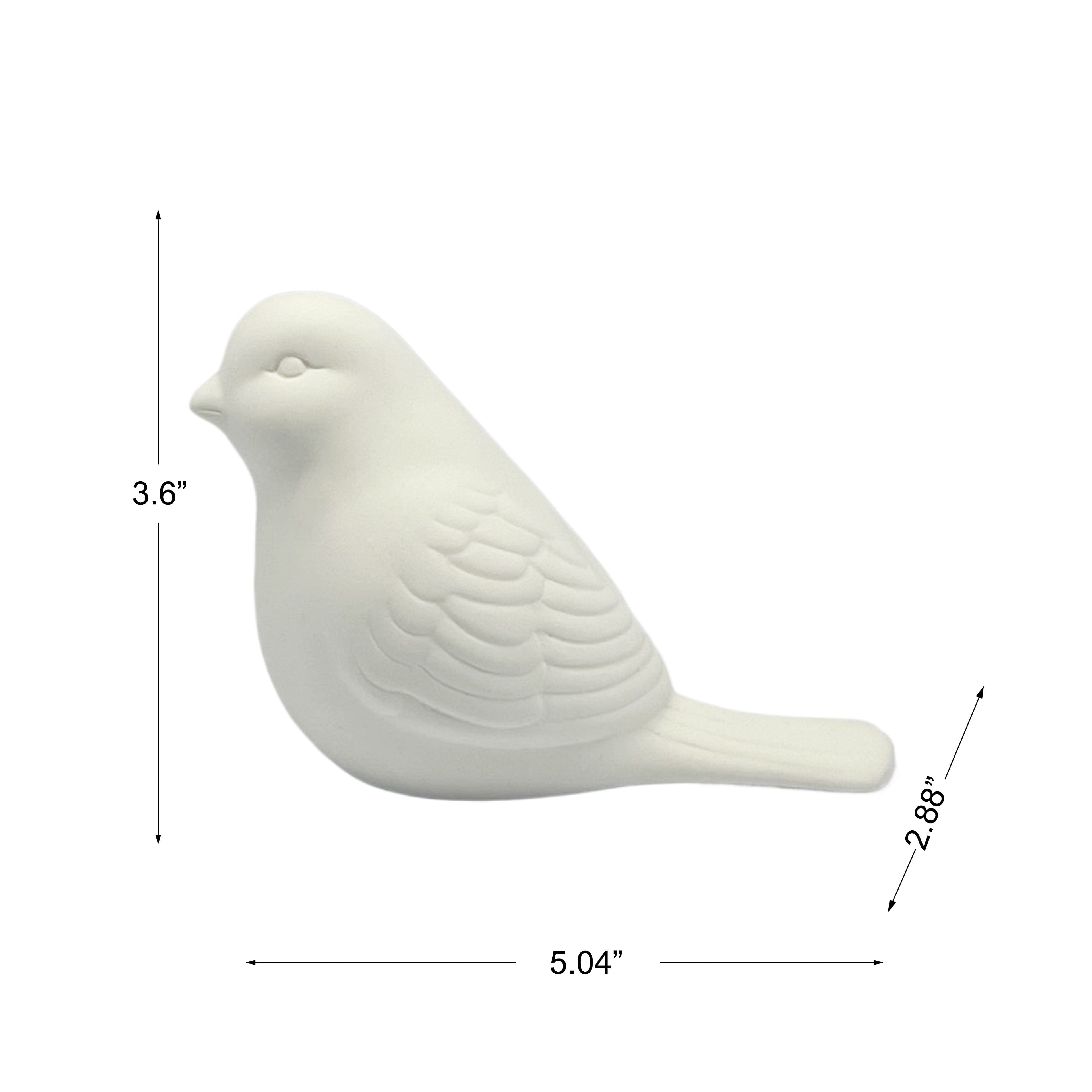 5&#x22; DIY Ceramic Sitting Bird by Make Market&#xAE;
