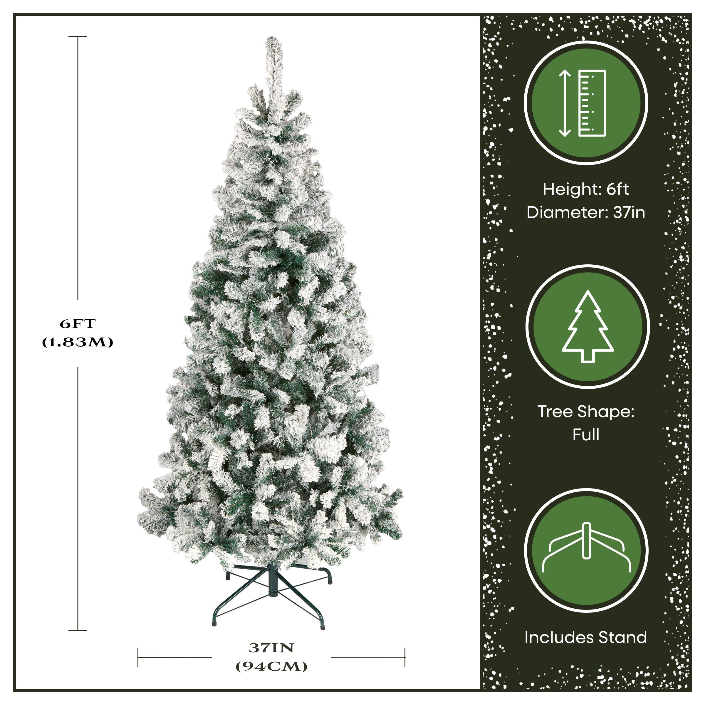 6ft. Unlit Acacia Flocked Artificial Christmas Tree