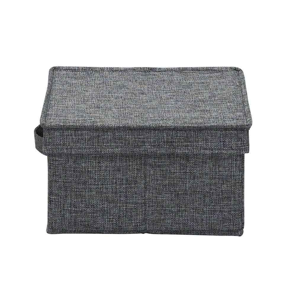 Household Essentials Fabric Storage Bin with Lid, 2ct.