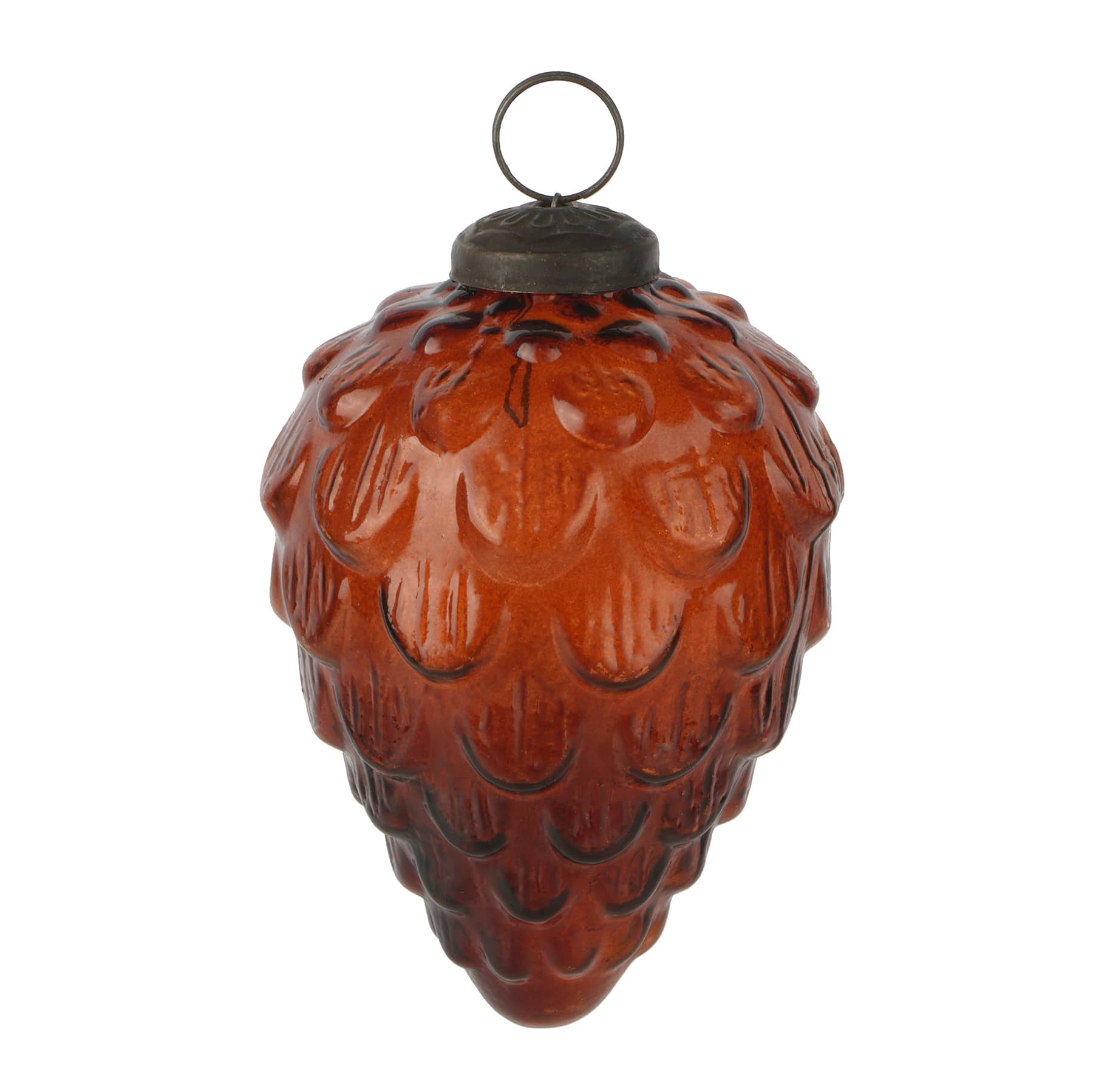 4&#x22; Brown Pinecone Glass Ornament by Ashland&#xAE;