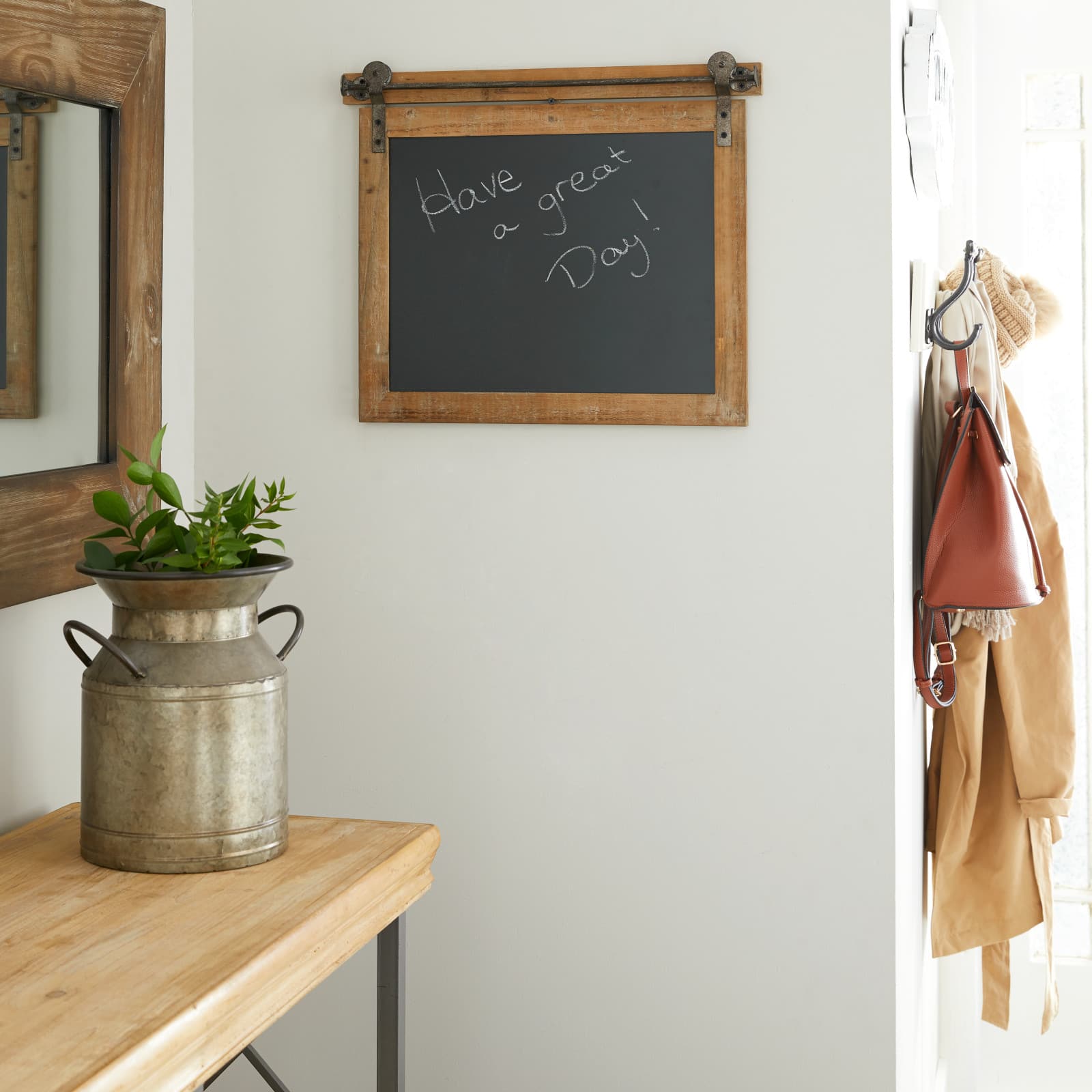 Brown Wall Mounted Chalkboard