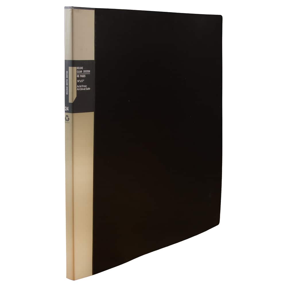 JAM Paper Black 14&#x22; x 17&#x22; Display Book with 24 Pages