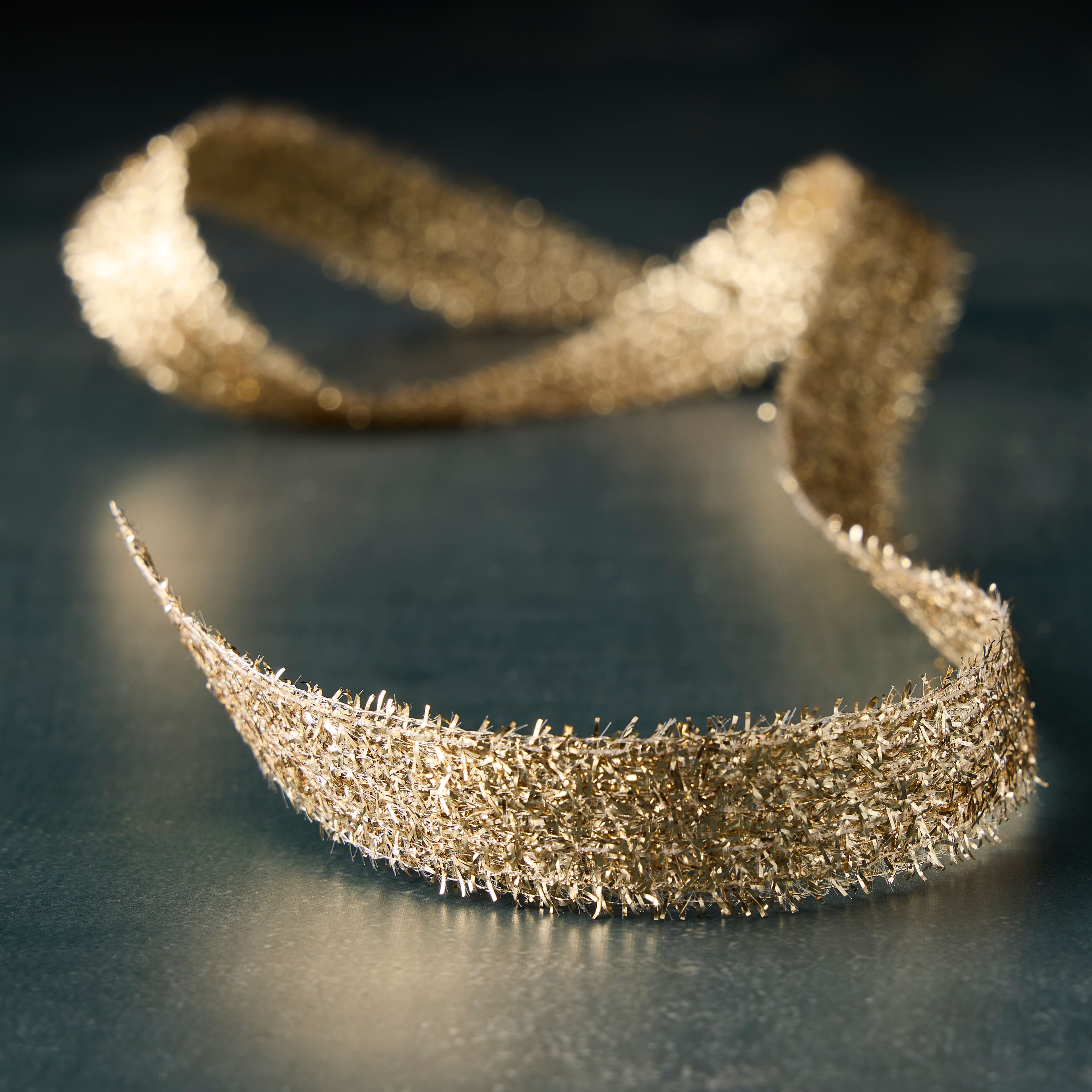 5/8&#x22; x 5yd. Gold Metallic Ribbon by Celebrate It&#xAE; Classic