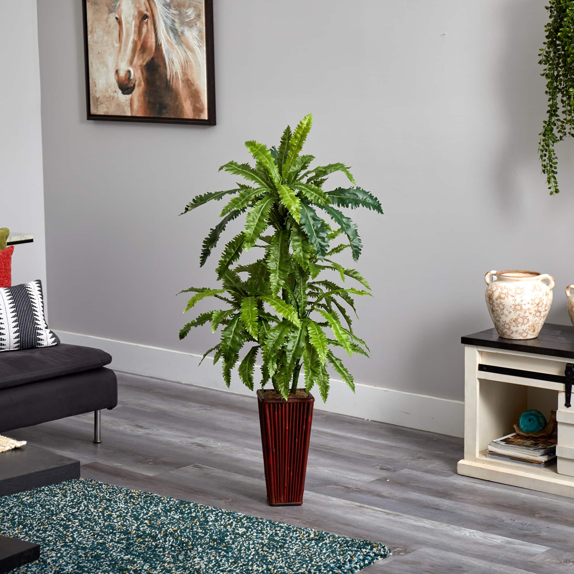 4.5ft. Dragon Tree with Bamboo Planter