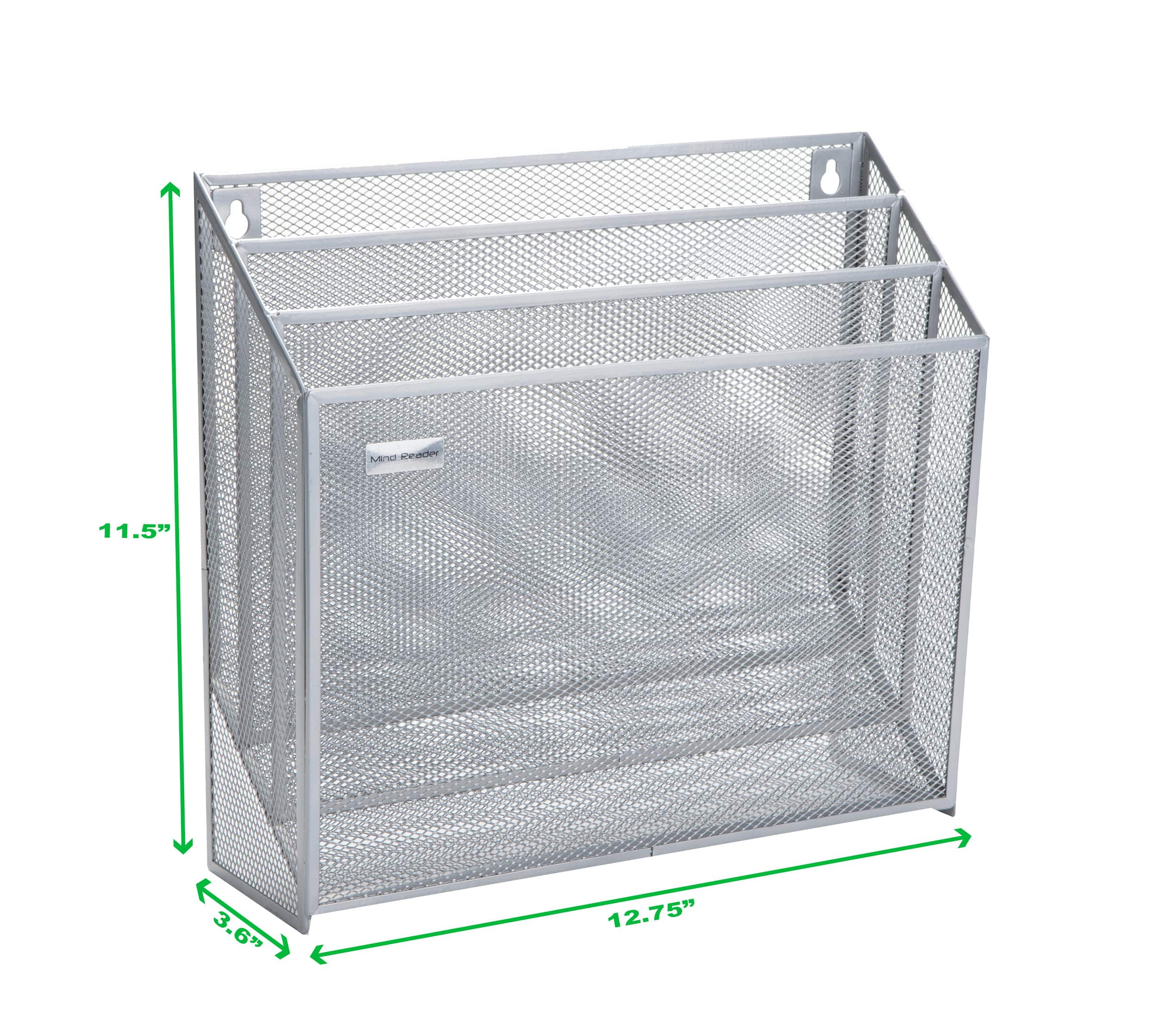 Mind Reader 3-Tier Vertical Mesh Wall File Holder