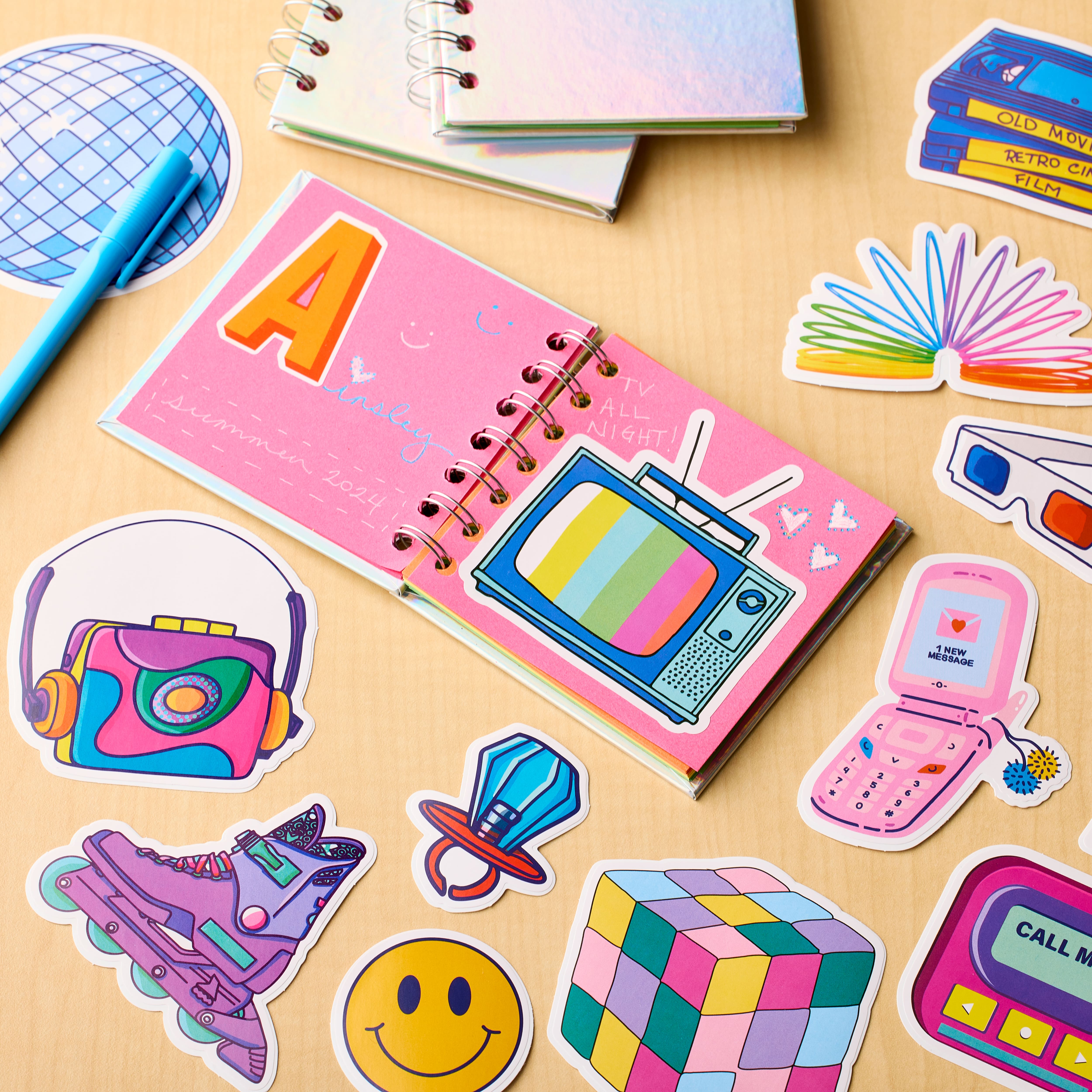 Vinyl Diecut Retro Sticker Set by Recollections&#x2122;