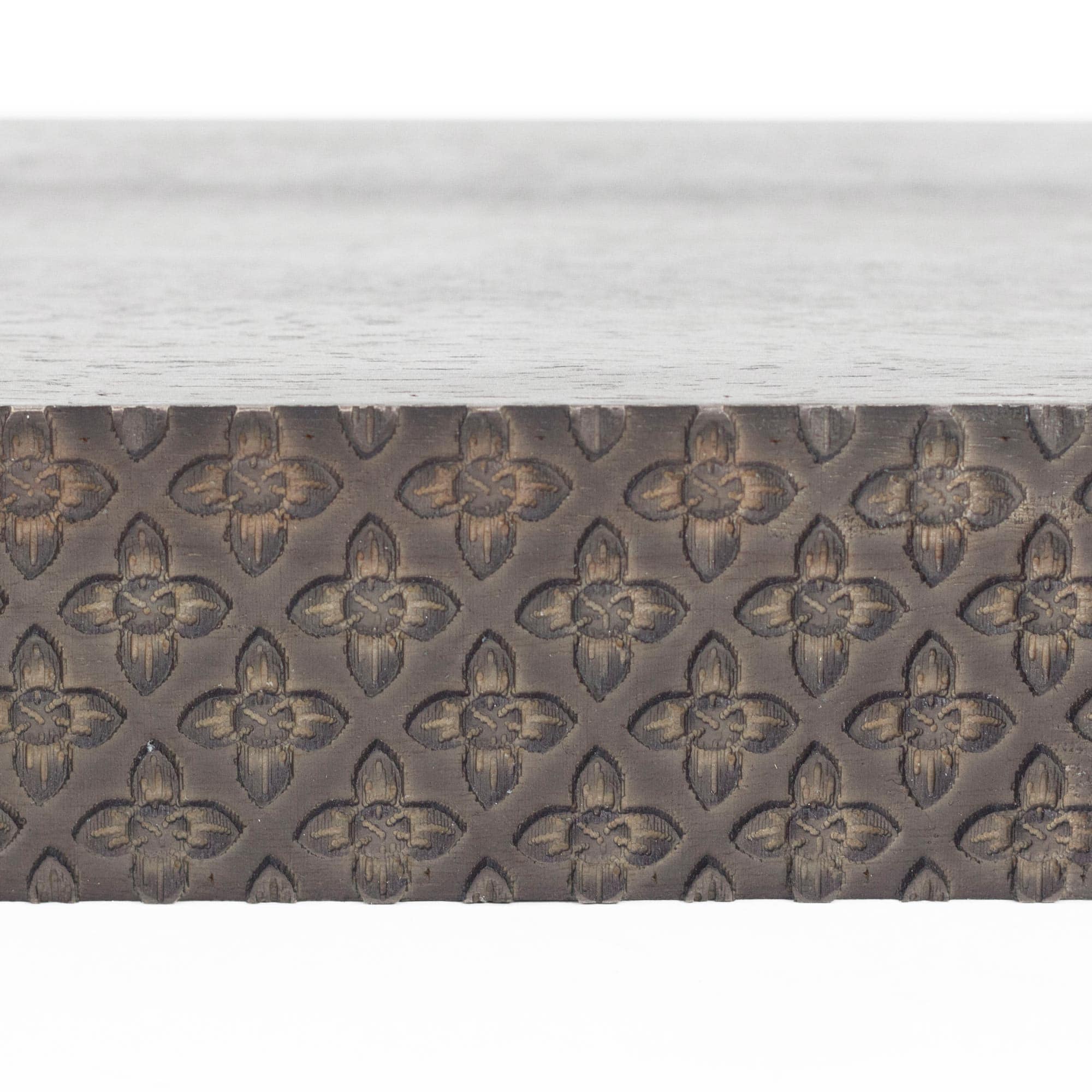 Small Black Rustic Embossed Wood Floating Wall Shelf