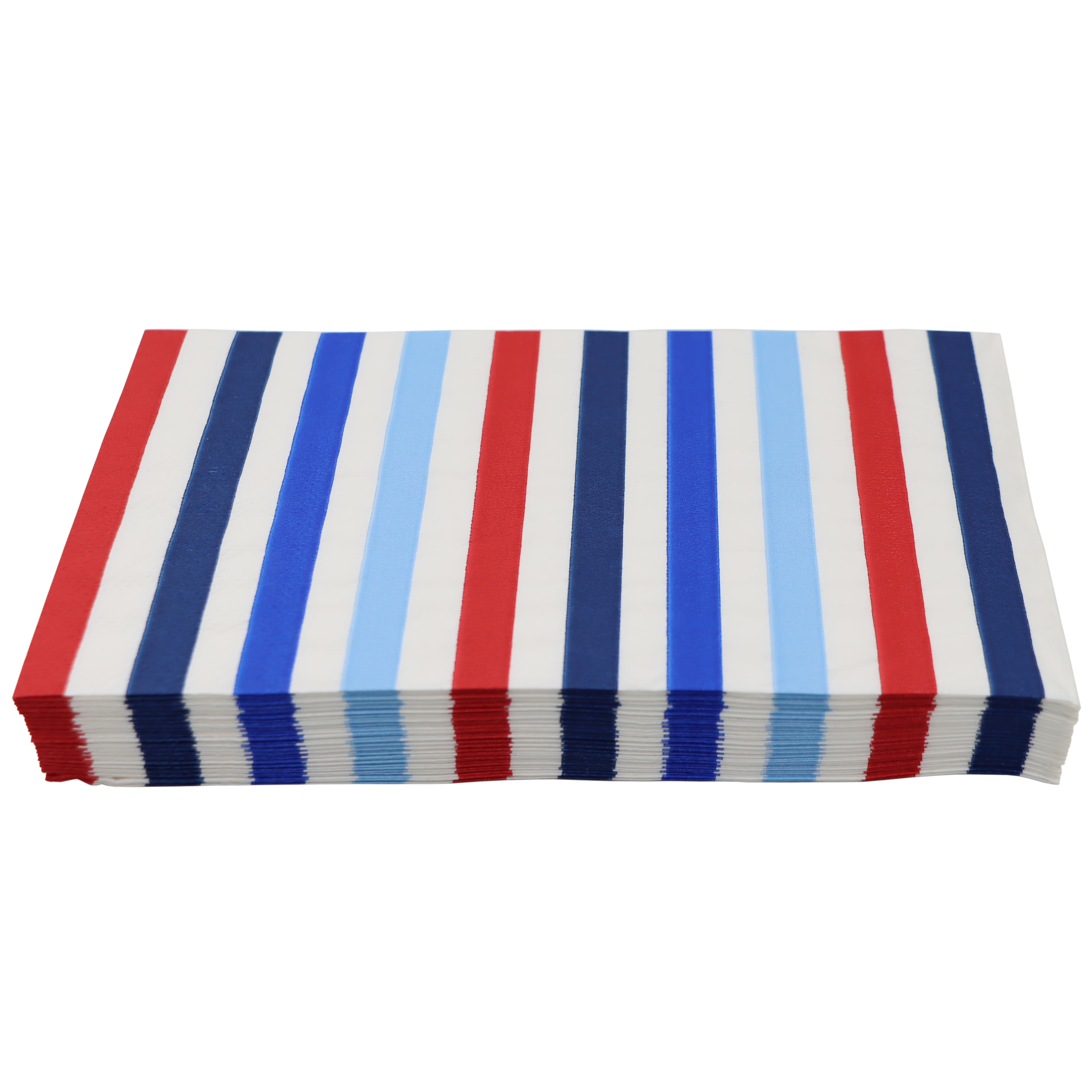 Red, White &#x26; Blue Stripes Guest Napkins, 20ct. by Celebrate It&#x2122;