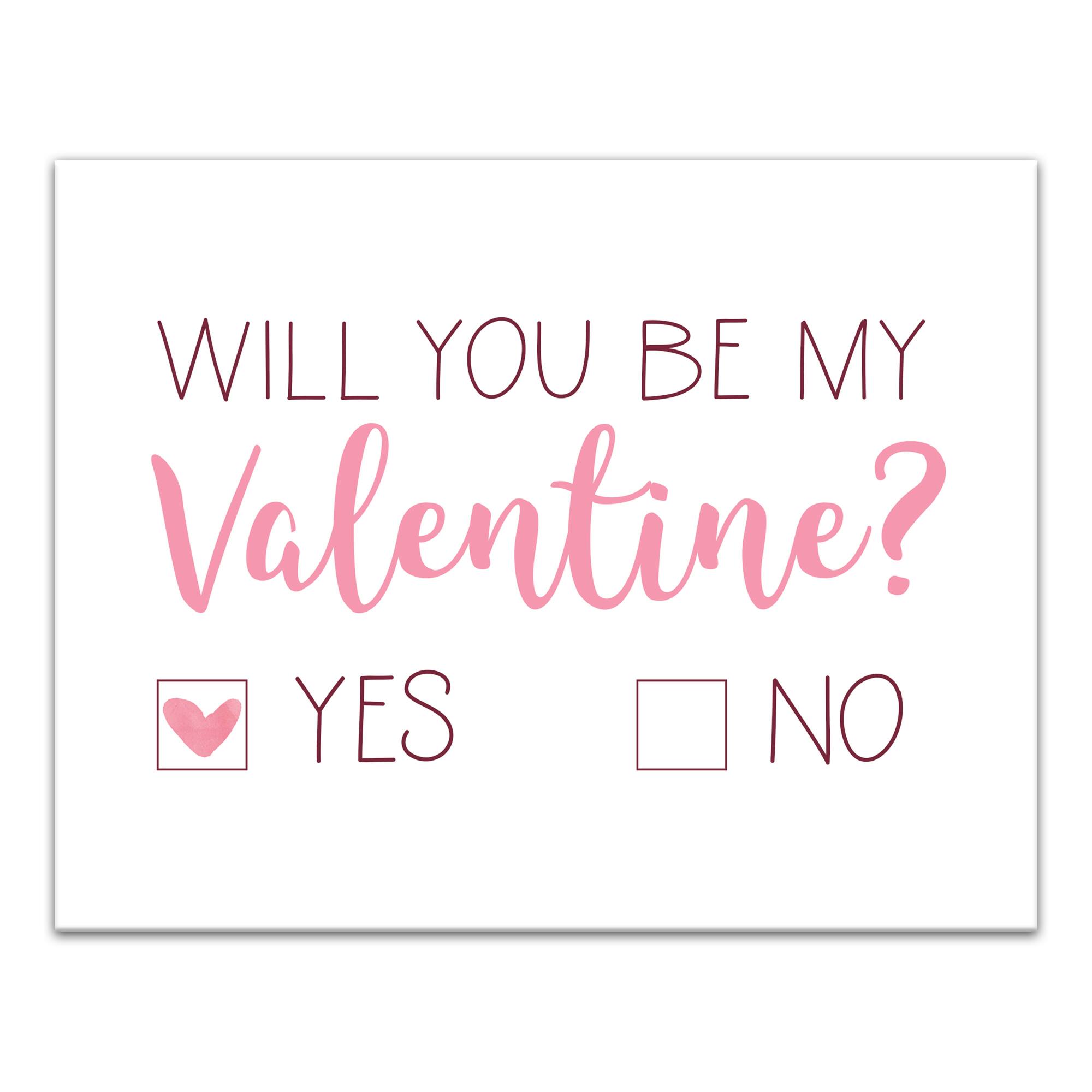 Be My Valentine Choice 11" x 14" Canvas Wall Art