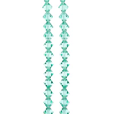 Preciosa Caribbean Sea Glass Crystal Bicone Beads, 6mm by Bead Landing™
