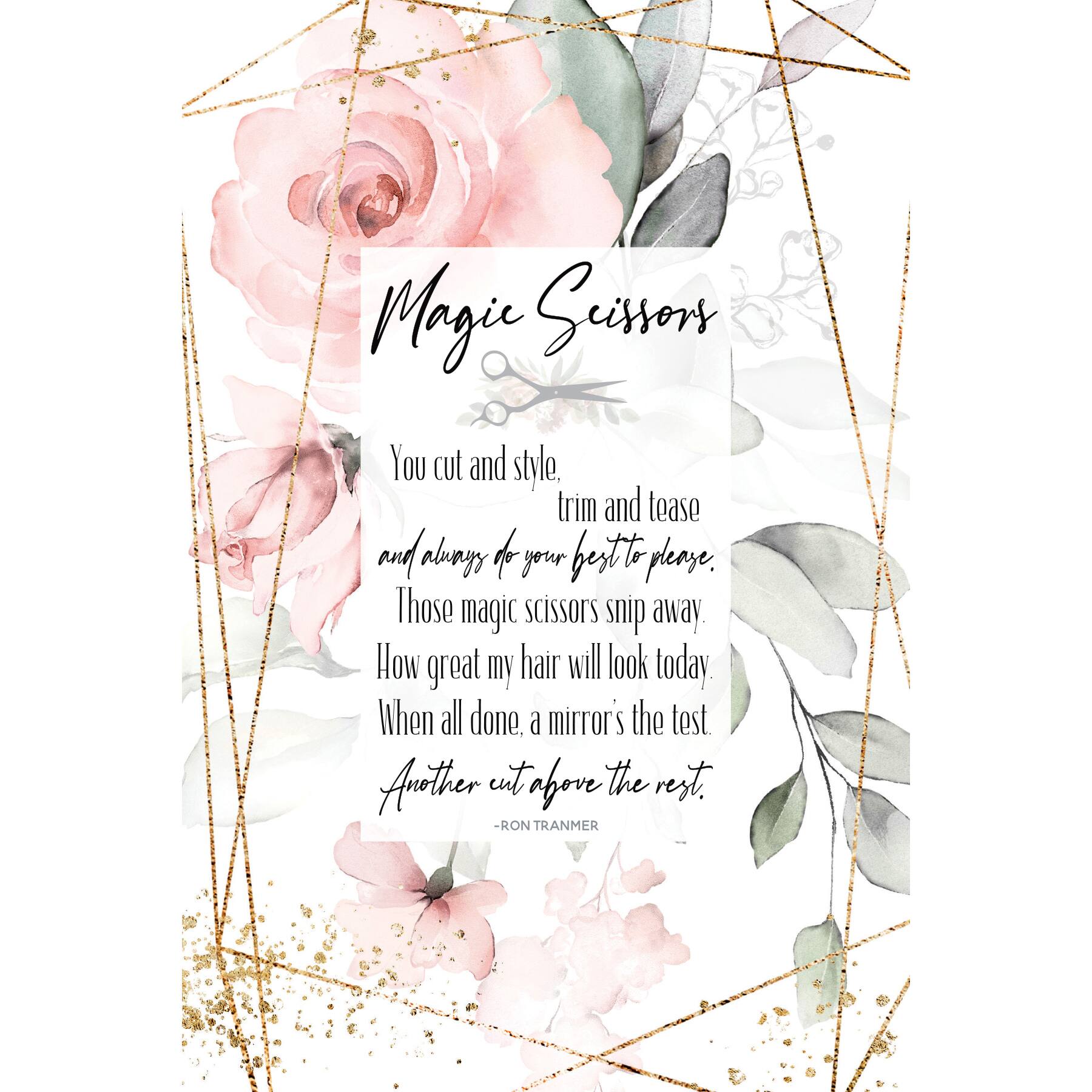 Magic Scissors Inspirational Wood Plaque