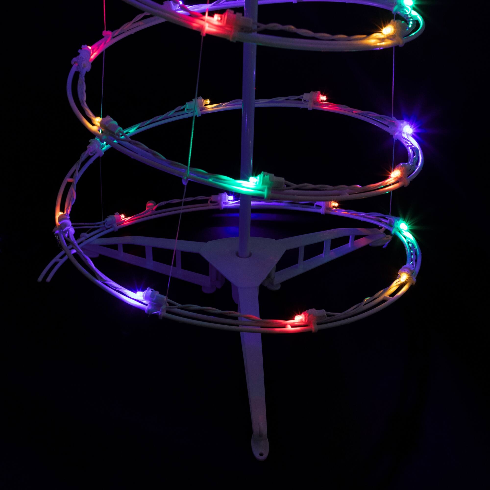 3ft. & 4ft. LED Lighted Spiral Outdoor Christmas Tree Set