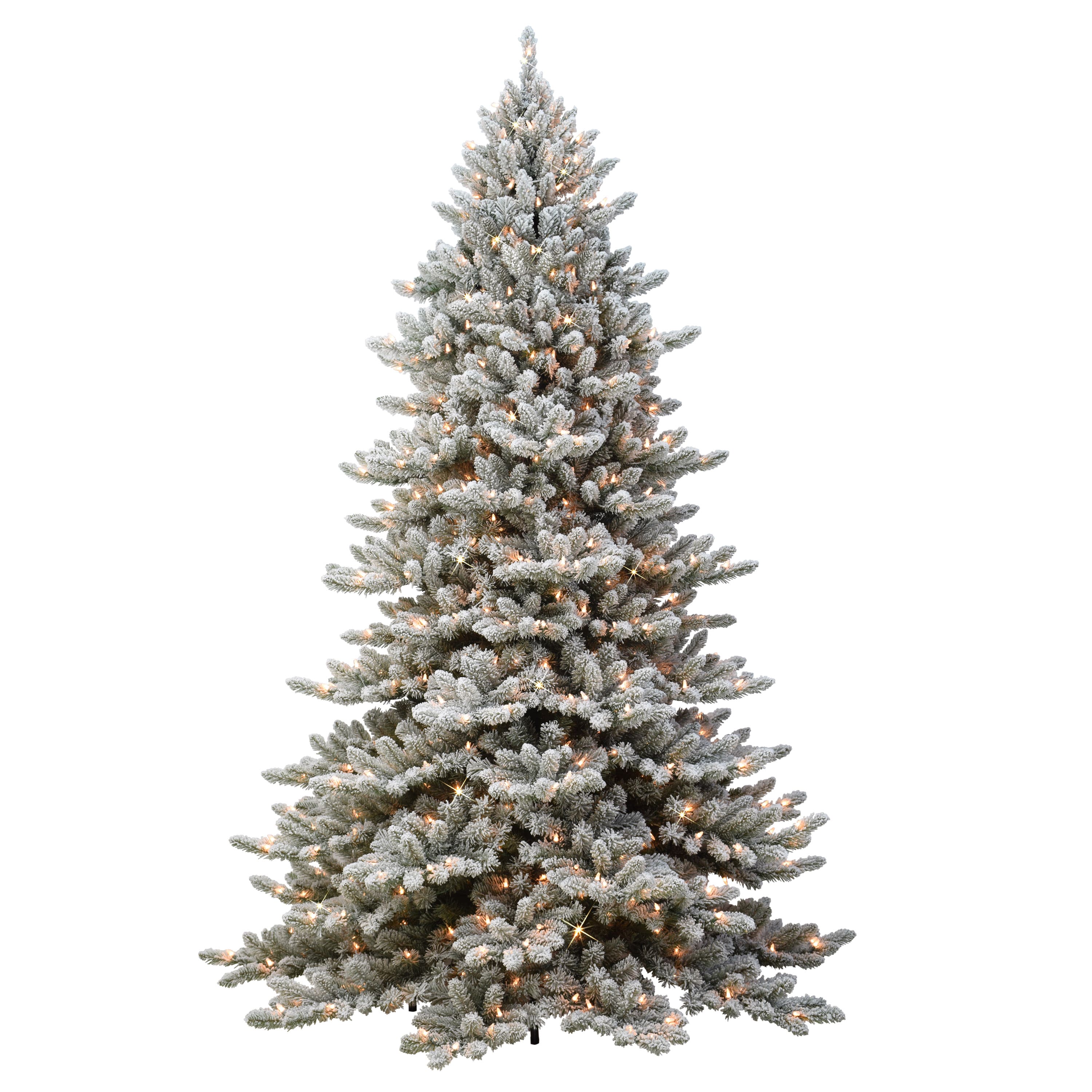 7.5ft. Pre-Lit Flocked Royal Majestic Fir Artificial Christmas Tree, Clear Lights