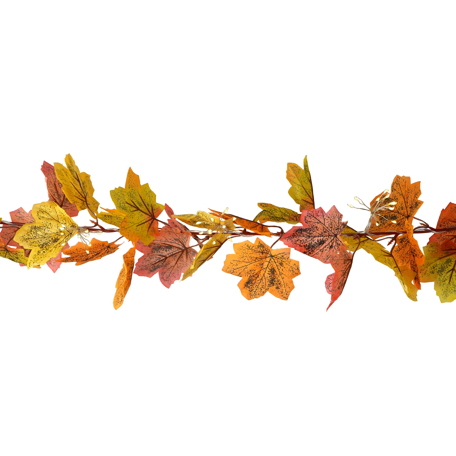 100ct. Warm White LED Maple Leaf Garland String Lights by Ashland®