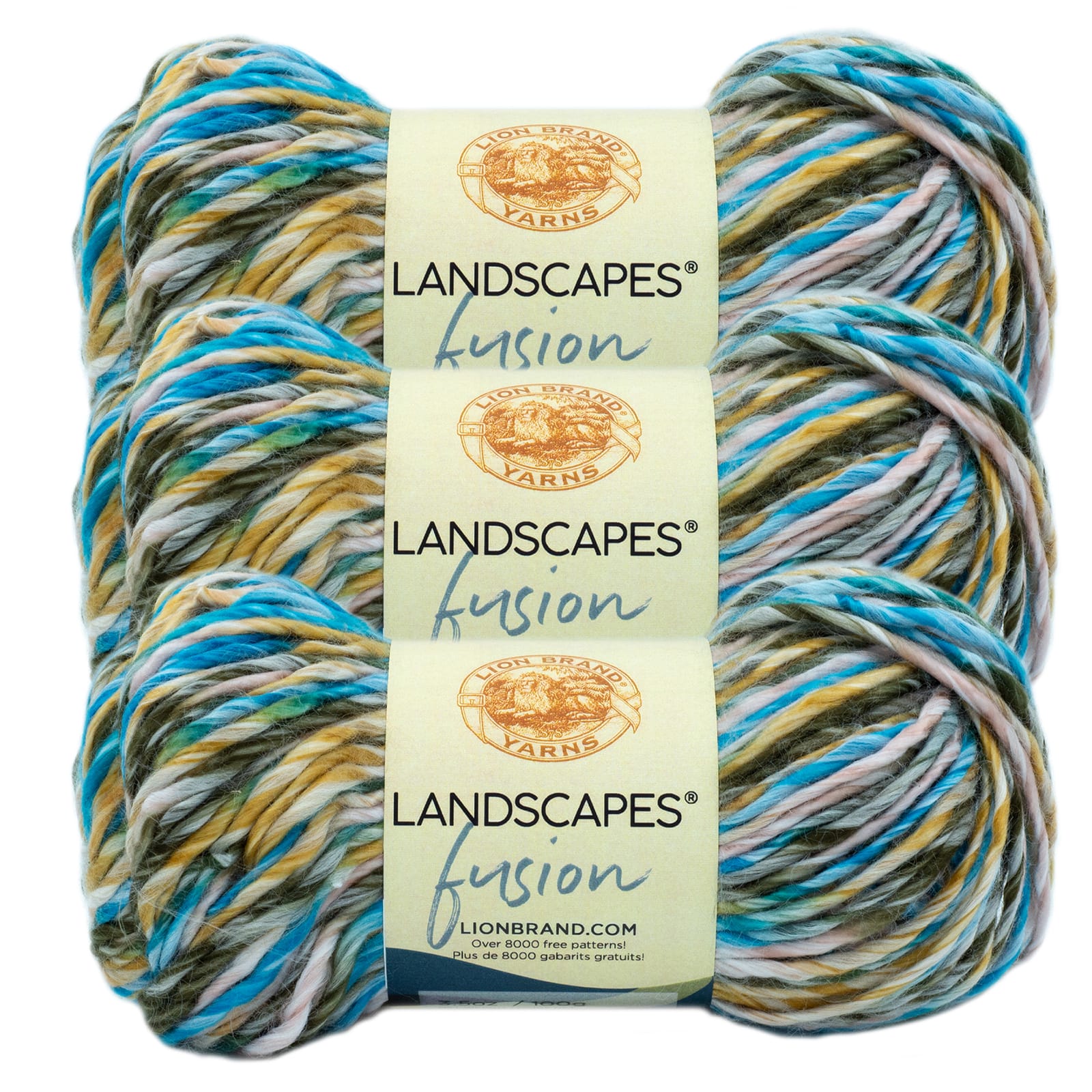 LION BRAND LANDSCAPES Yarn 100% Acrylic Lot of 14 skeins in