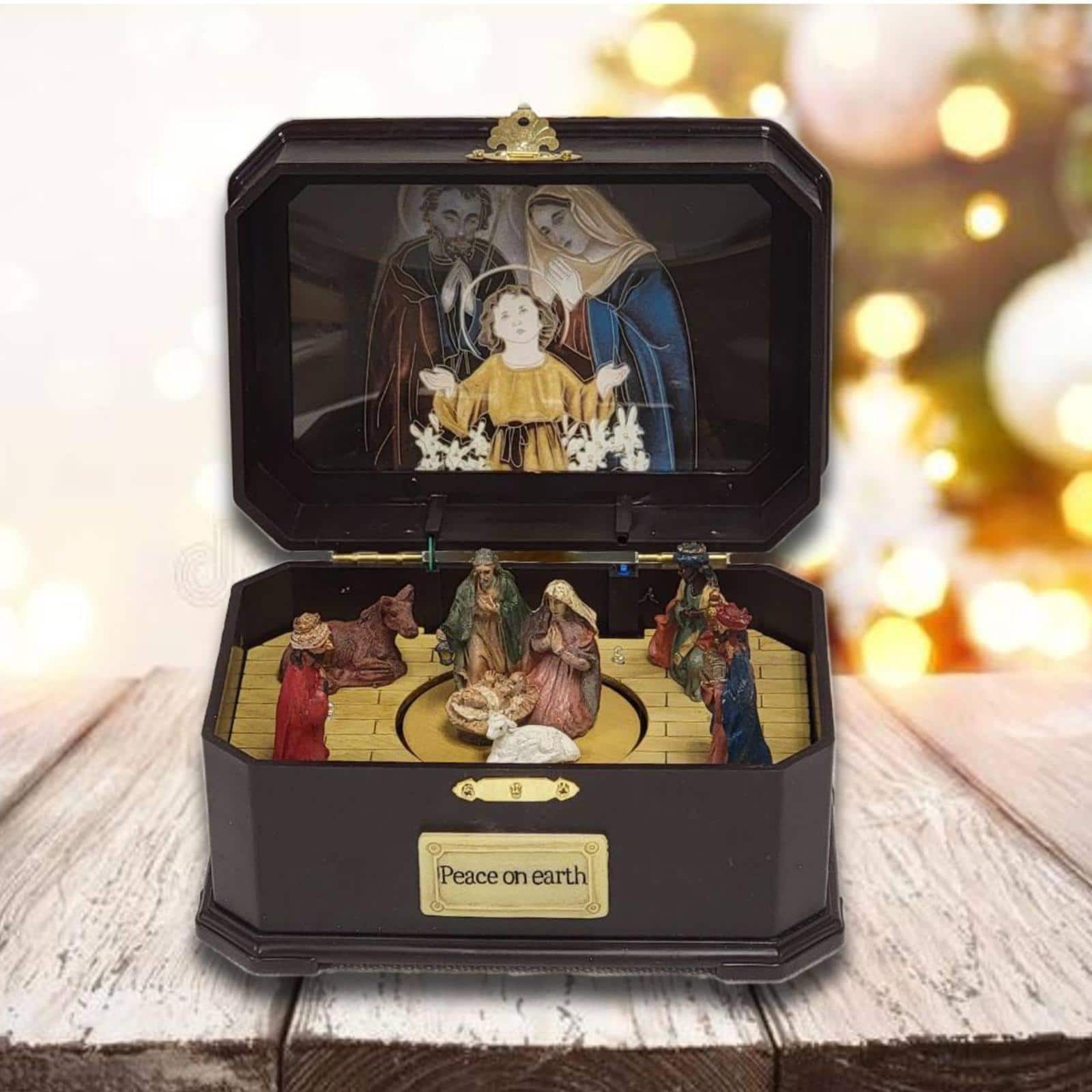 Wizardi 12" Christmas Village Traditional Nativity Scene Decoration
