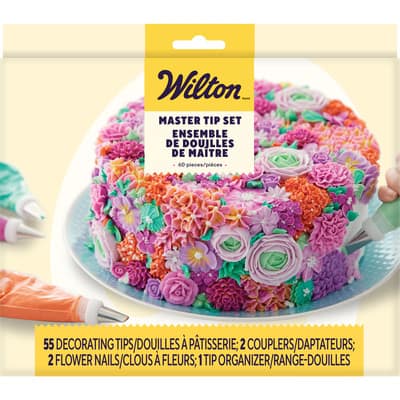 Wilton™ 55-Piece Master Cake & Cupcake Piping Tip Set | Michaels