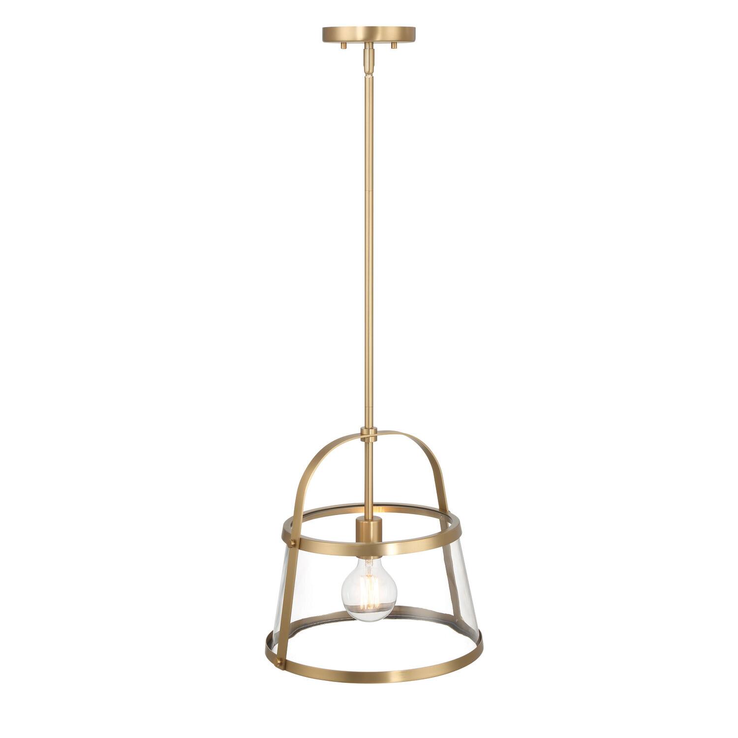 Hello Honey® Fallon Gold Vintage Metal & Clear Glass Ceiling Light