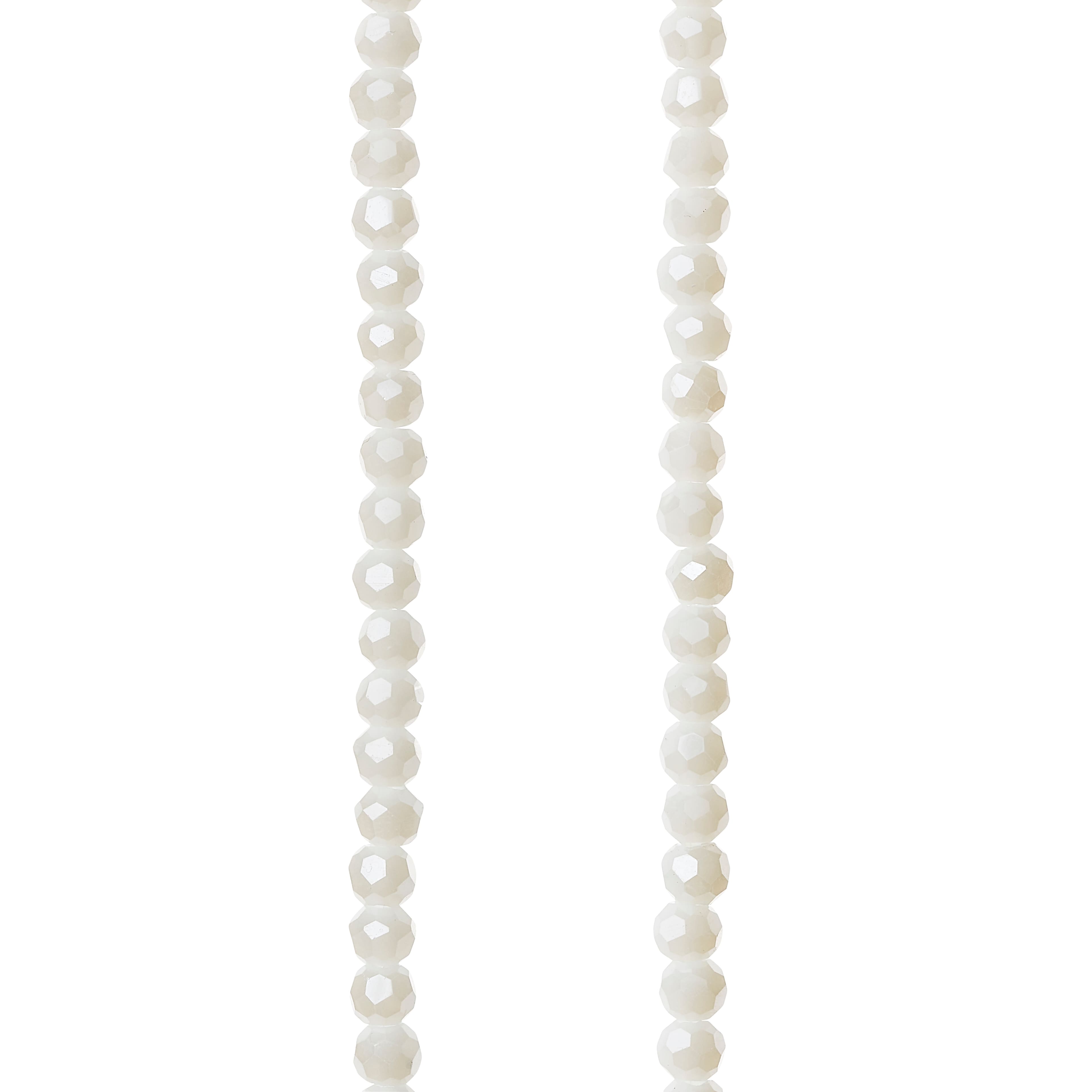 12 Pack: White Glass Round Beads, 3mm by Bead Landing™