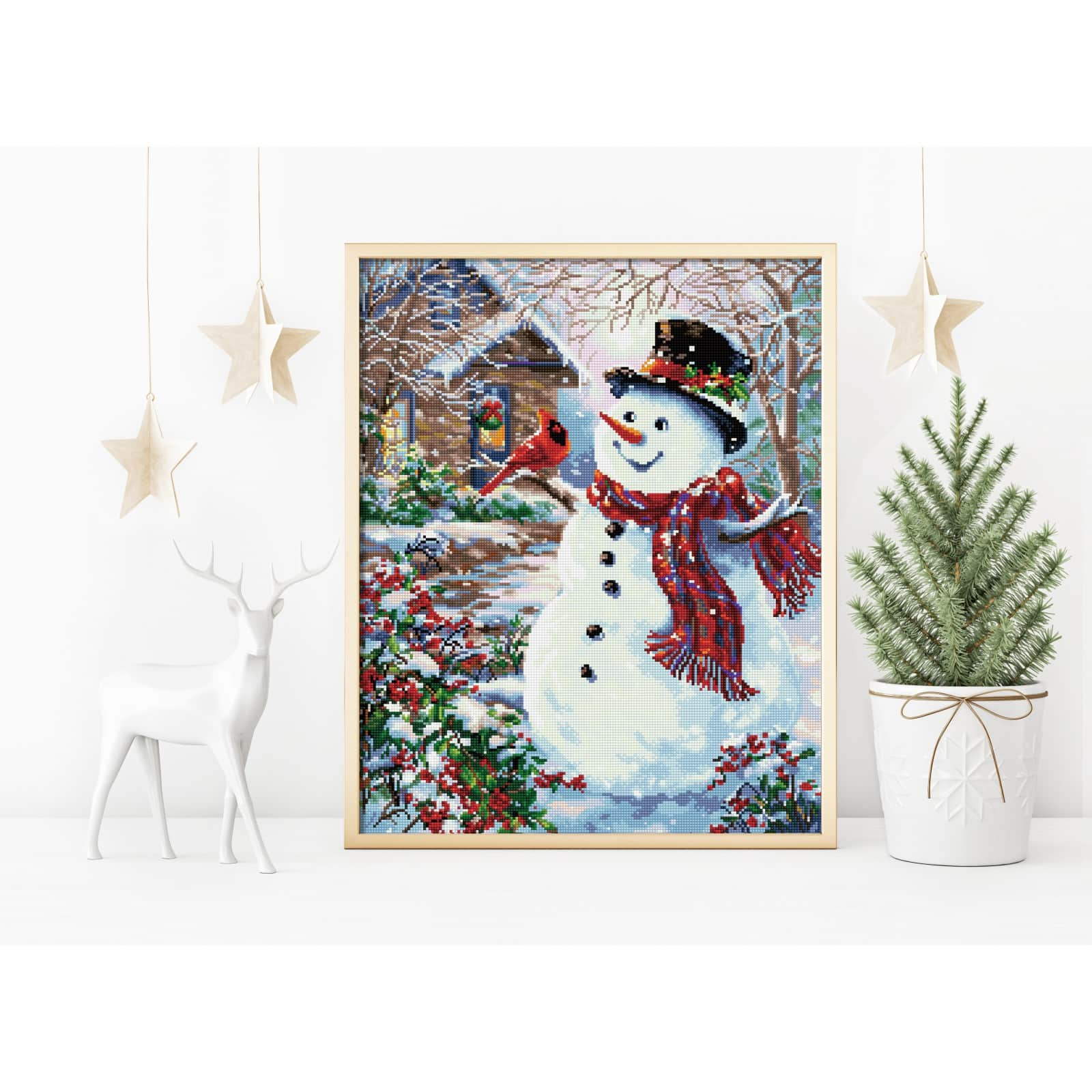 Diamond Dotz&#xAE; Intermediate Snowman &#x26; Feathered Friend Diamond Facet Art Kit