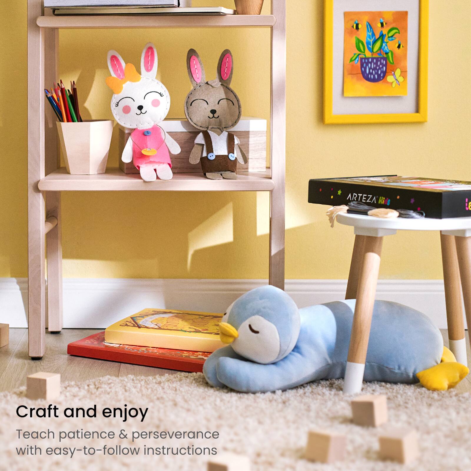 Arteza&#xAE; Kids Learn to Sew Plush Friends Kit