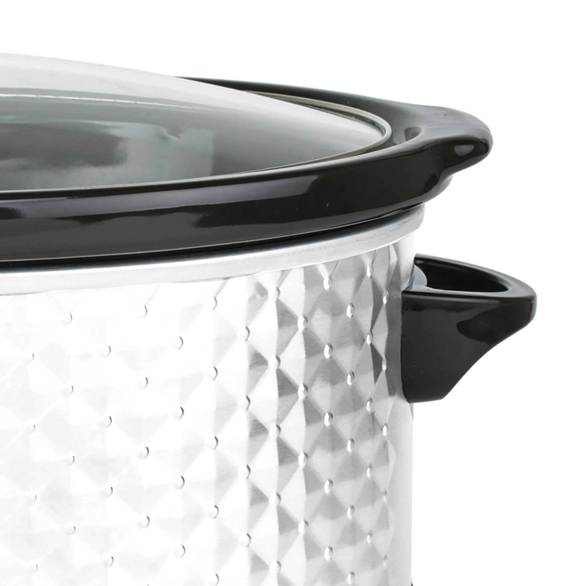 Brentwood Pearl White 7qt. Quilted-Pattern Slow Cooker