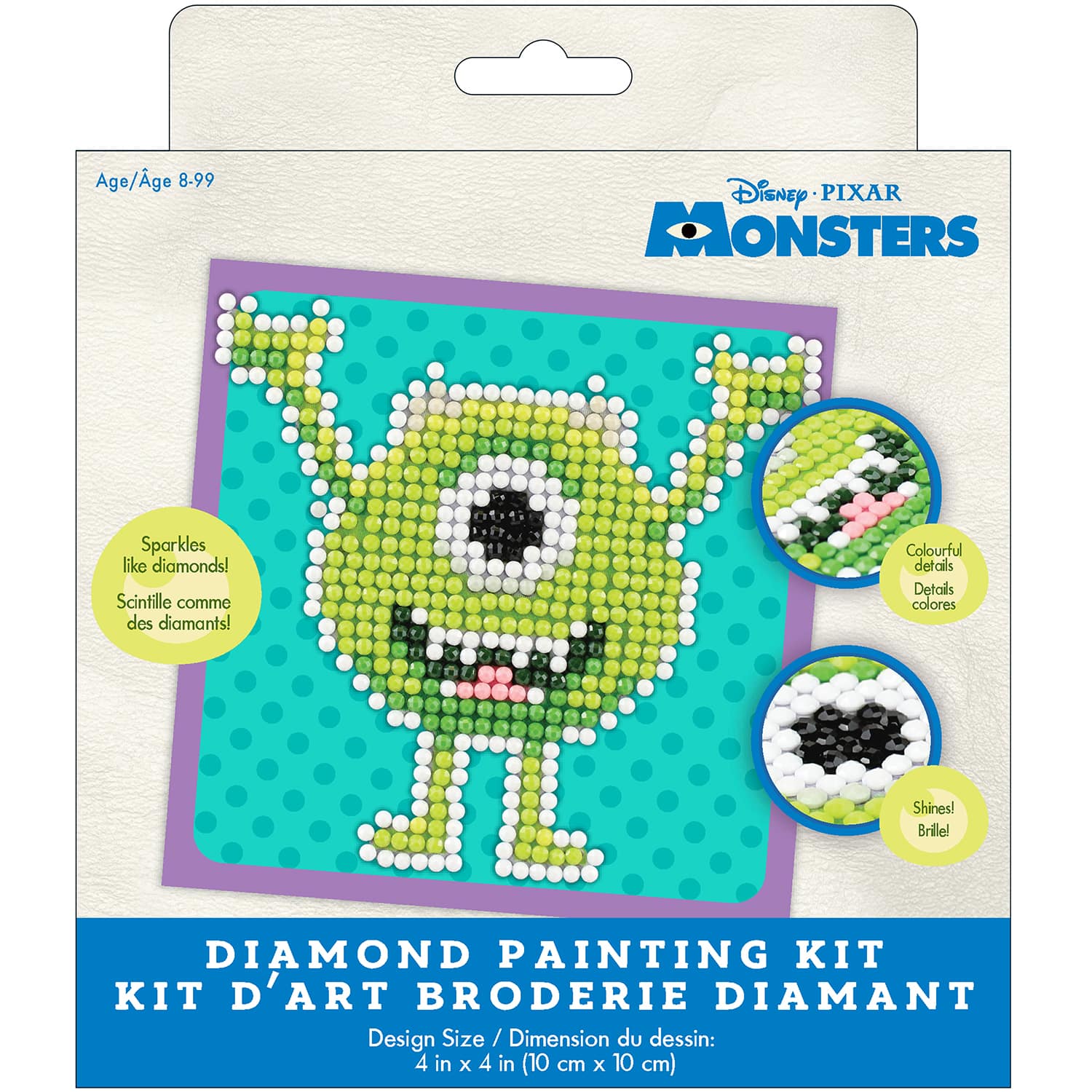 Camelot&#xAE; Dots Monsters Inc. Mike Wazowski Fun Diamond Painting Kit